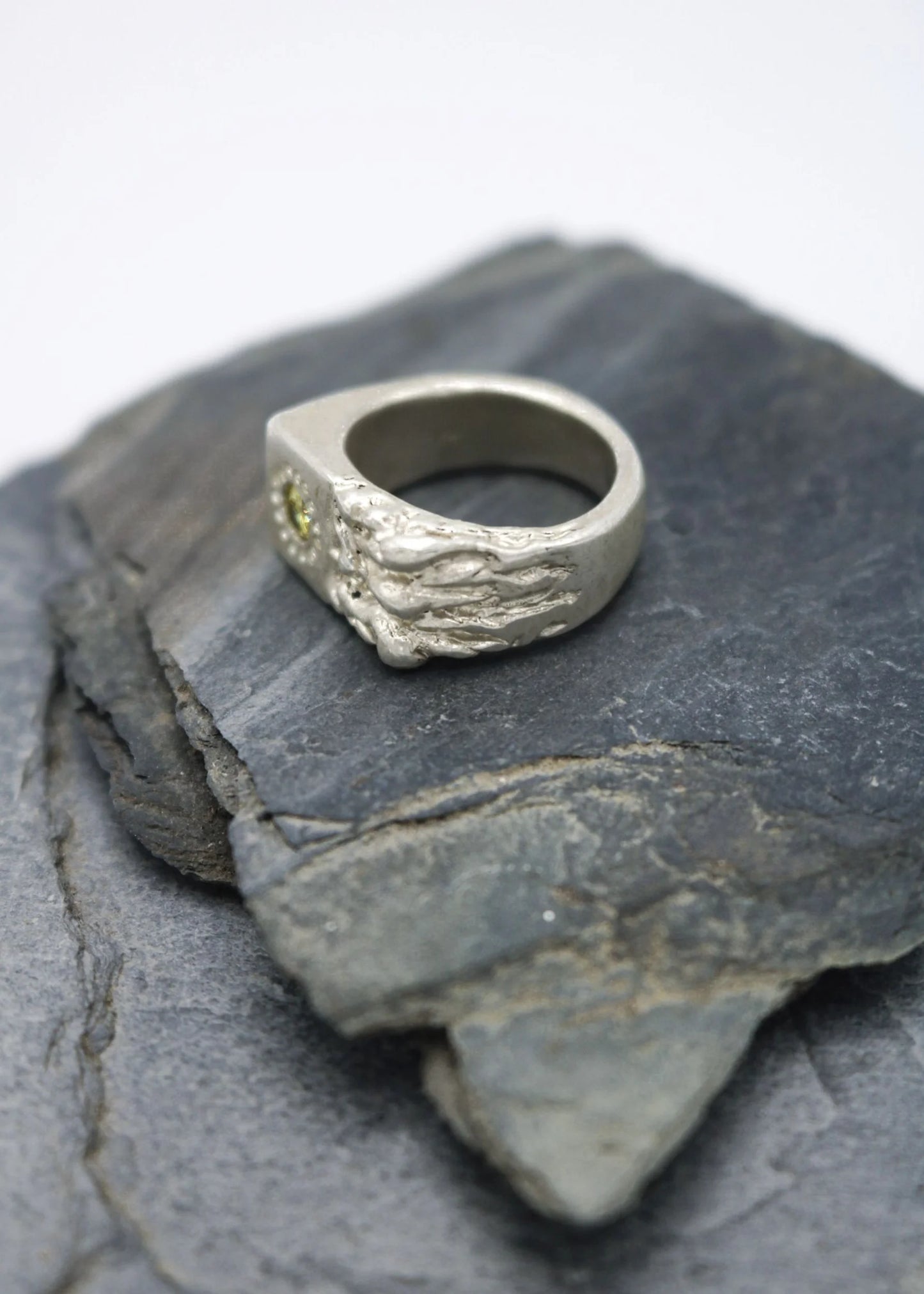 Mothmade Jewels Lichen Signet Ring