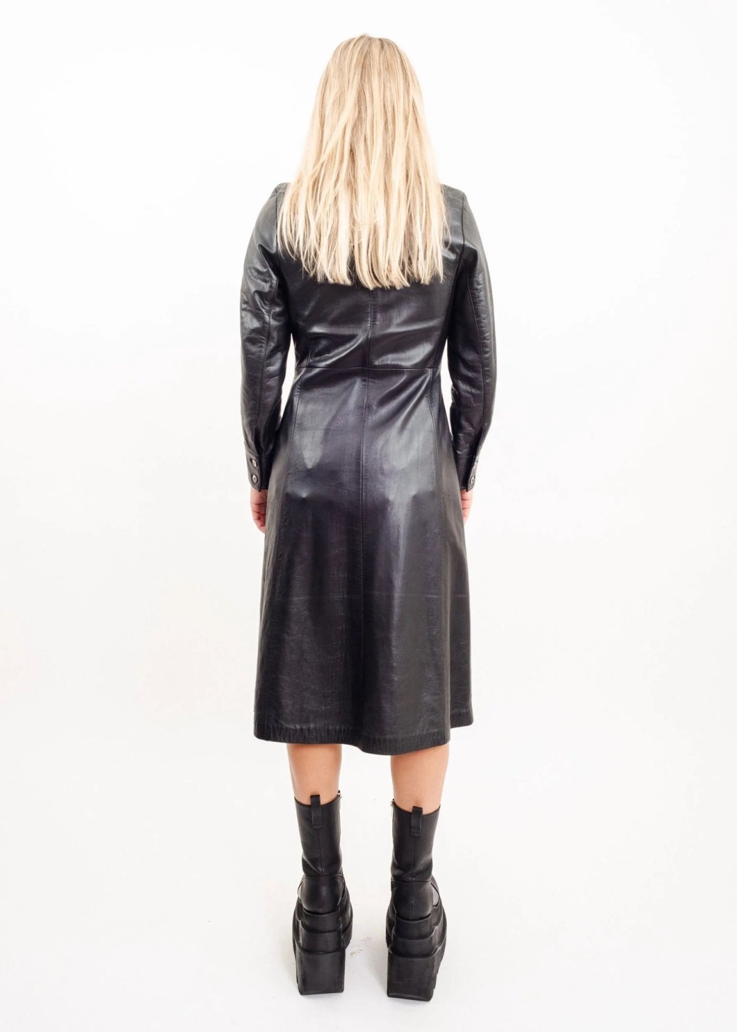 Bizarre Bazaar Japanese vintage longline leather coat