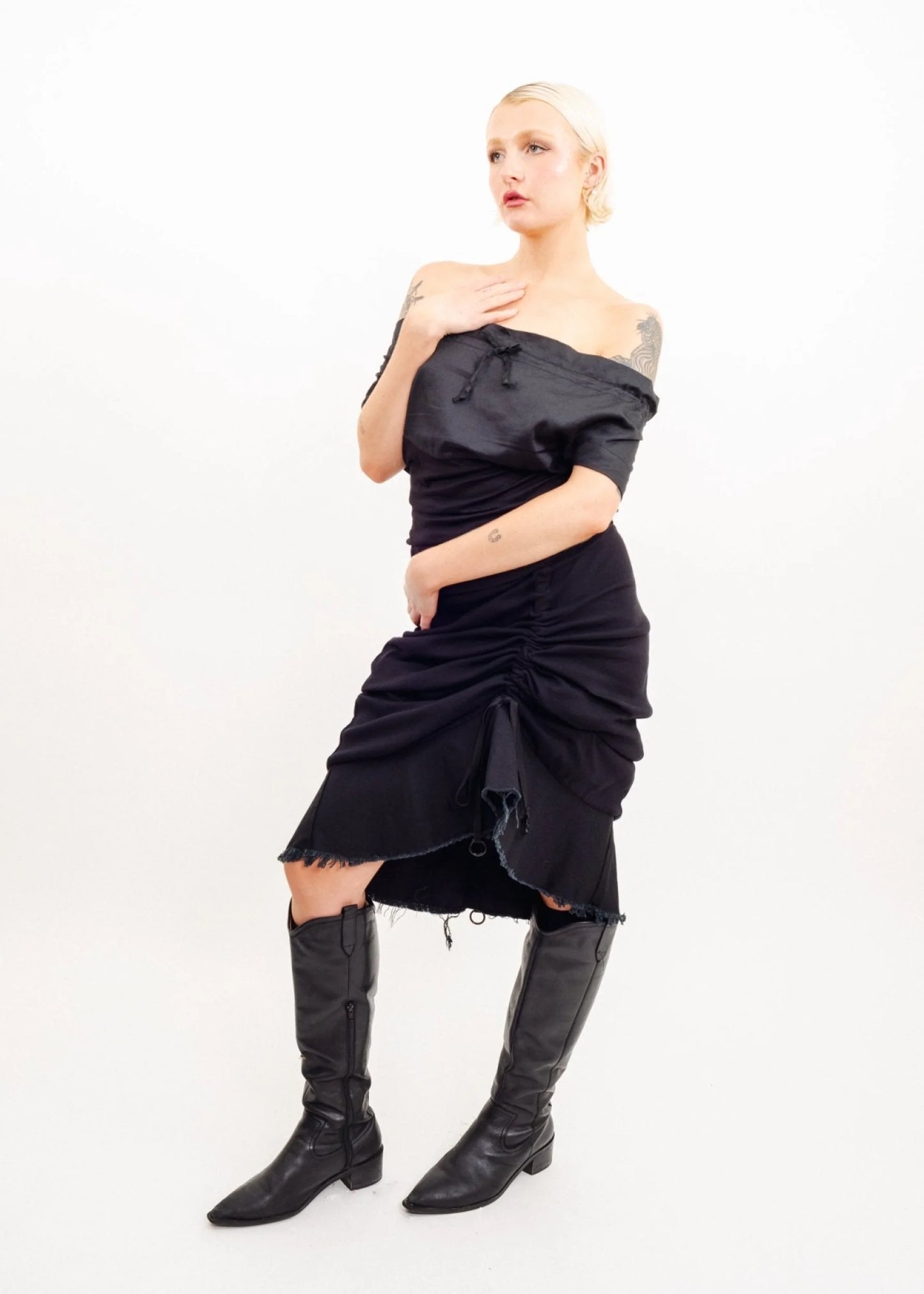 Vivienne Westwood Red Label Off shoulder drawstring peasant top