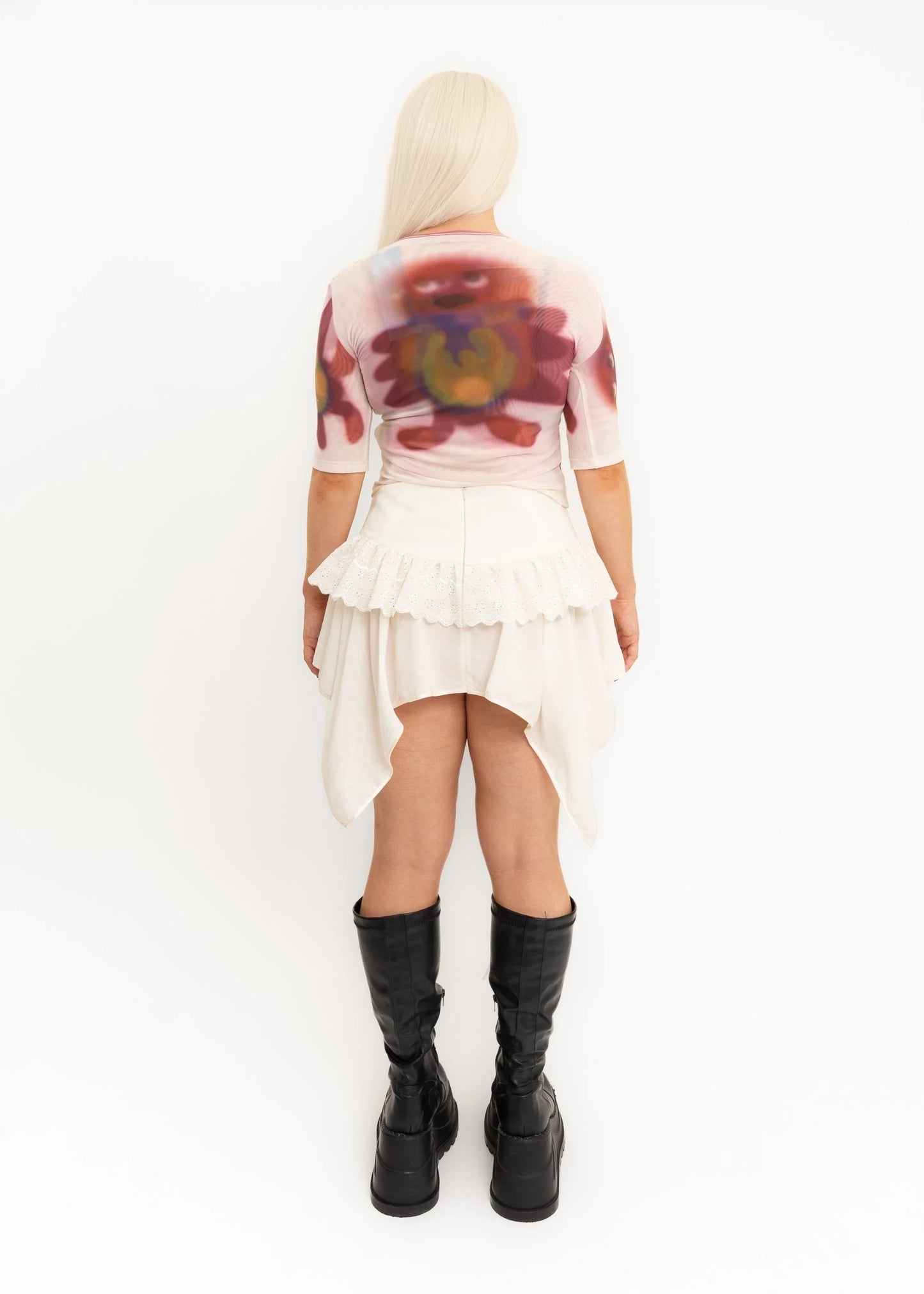 Chopova Lowena Mesh airbrush print t-shirt