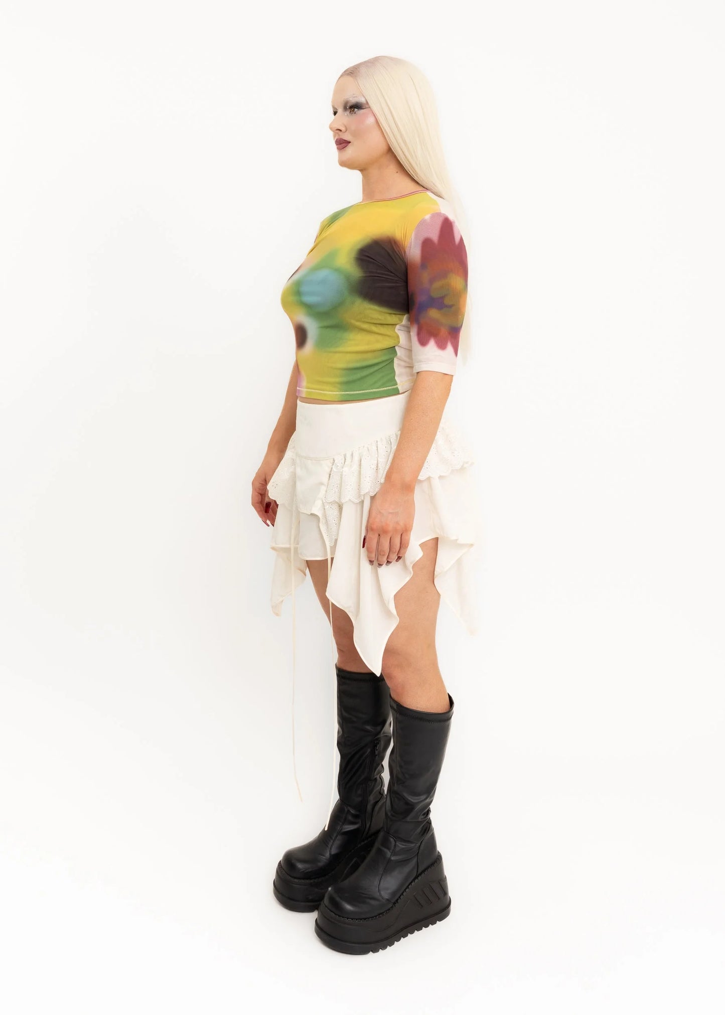 Chopova Lowena Mesh airbrush print t-shirt