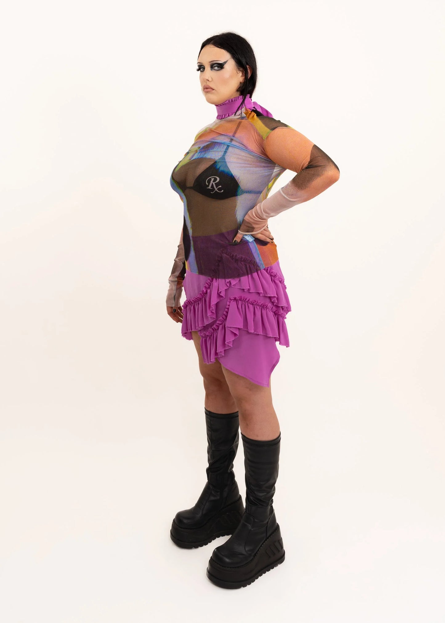 Depth of Scye Mini Fray Skirt- Orchid Silk *BB exclusive*