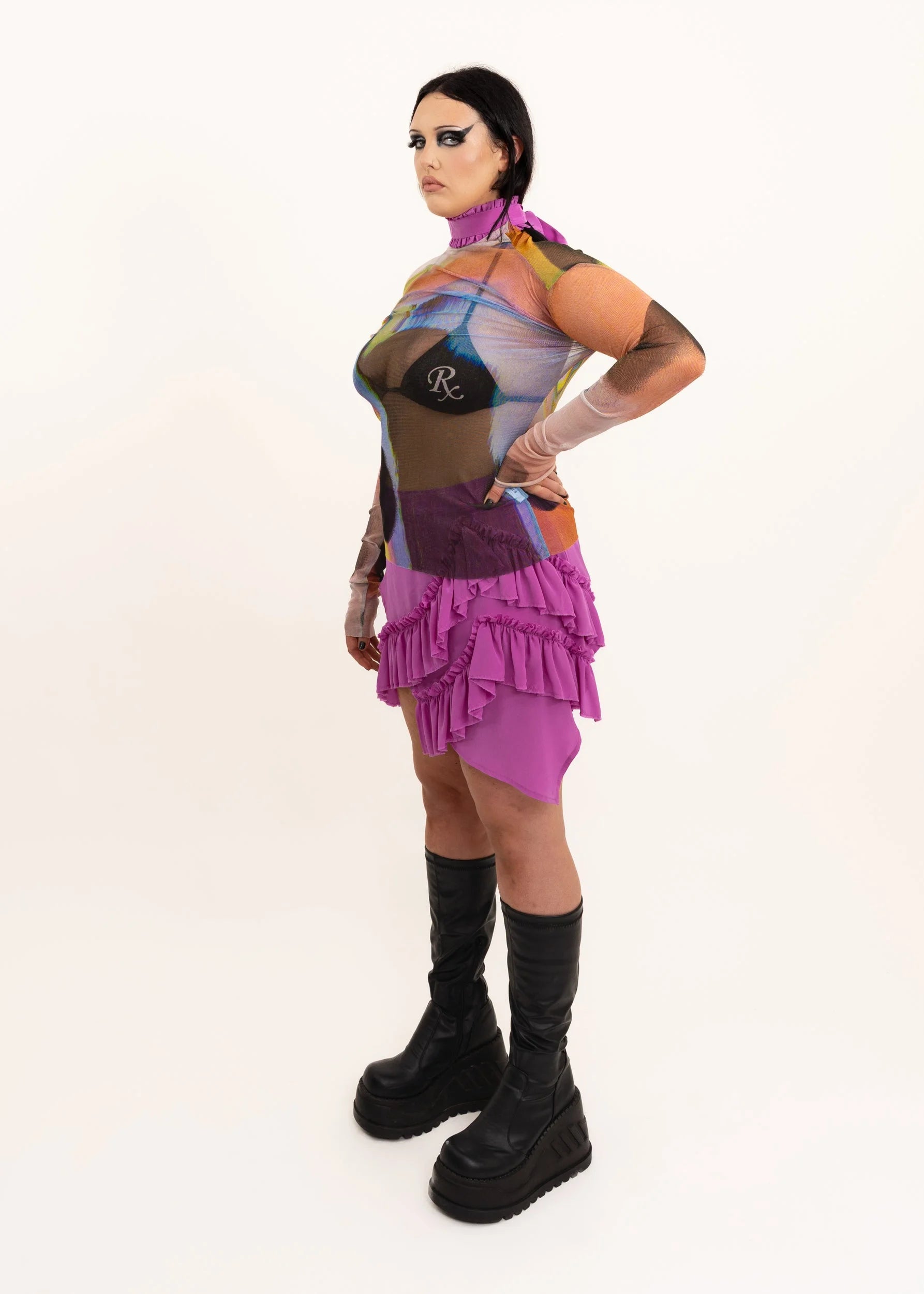 Depth of Scye Mini Fray Skirt- Orchid Silk *BB exclusive*