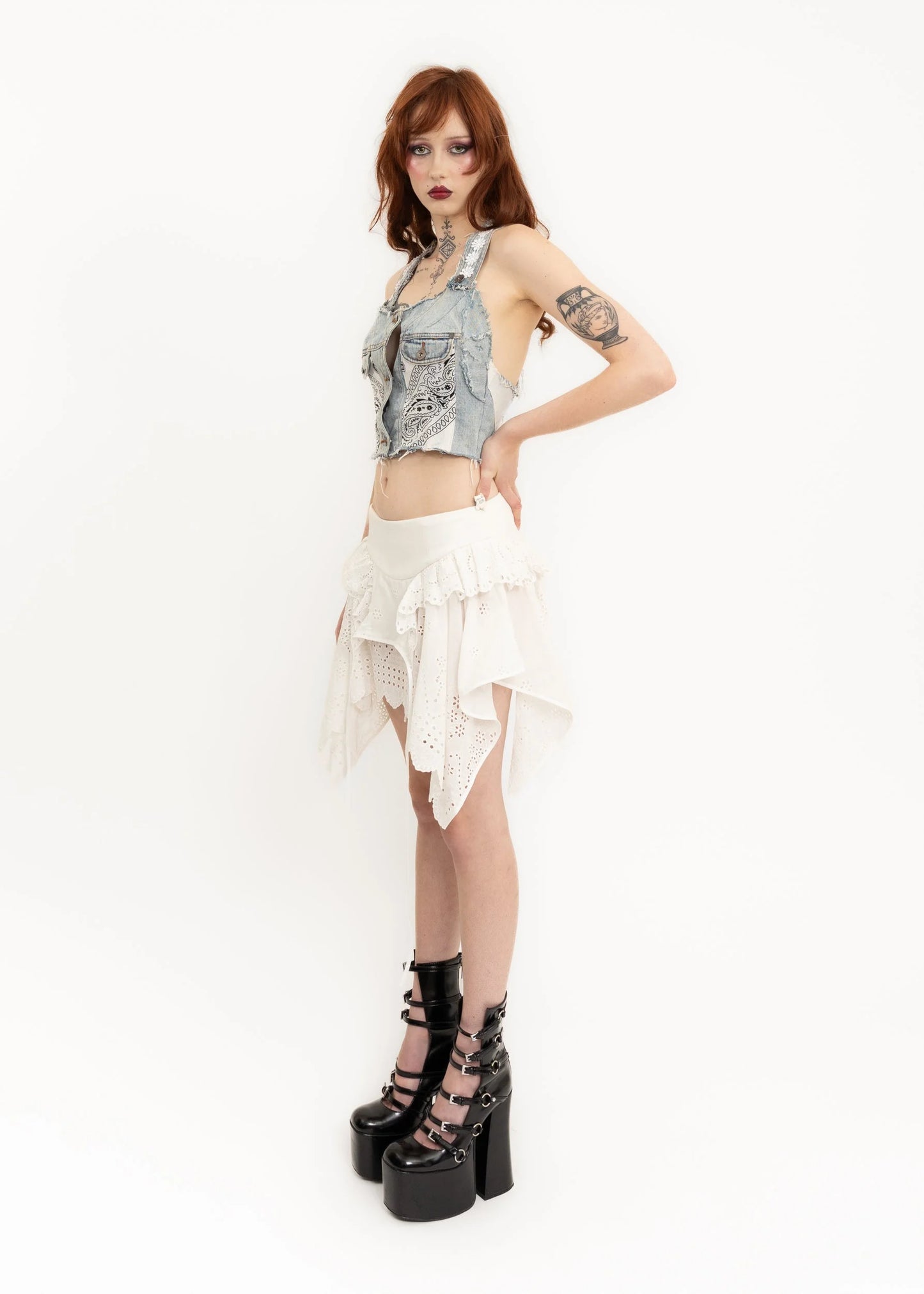 Age of Aquarius Odessa skirt- White