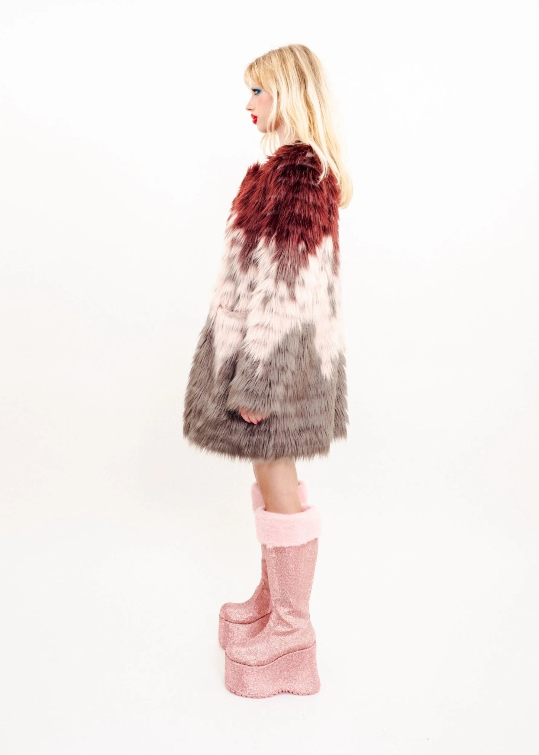 Urbancode Ombré faux fur coat