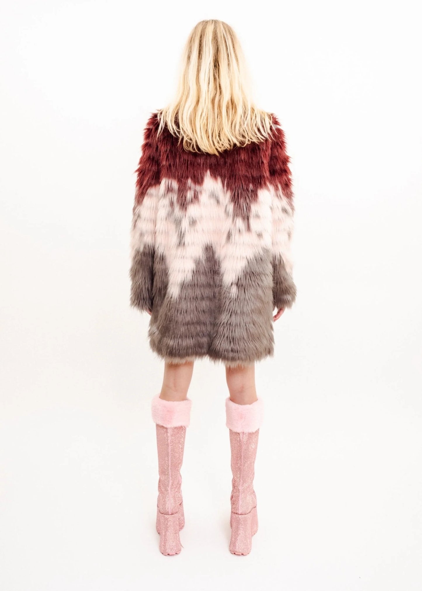 Urbancode Ombré faux fur coat