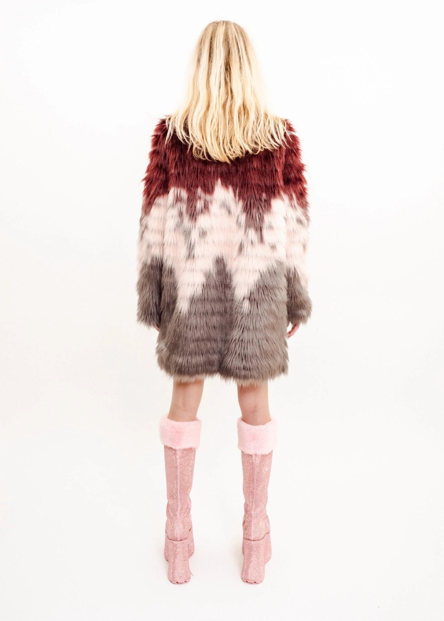 Urbancode Ombré faux fur coat