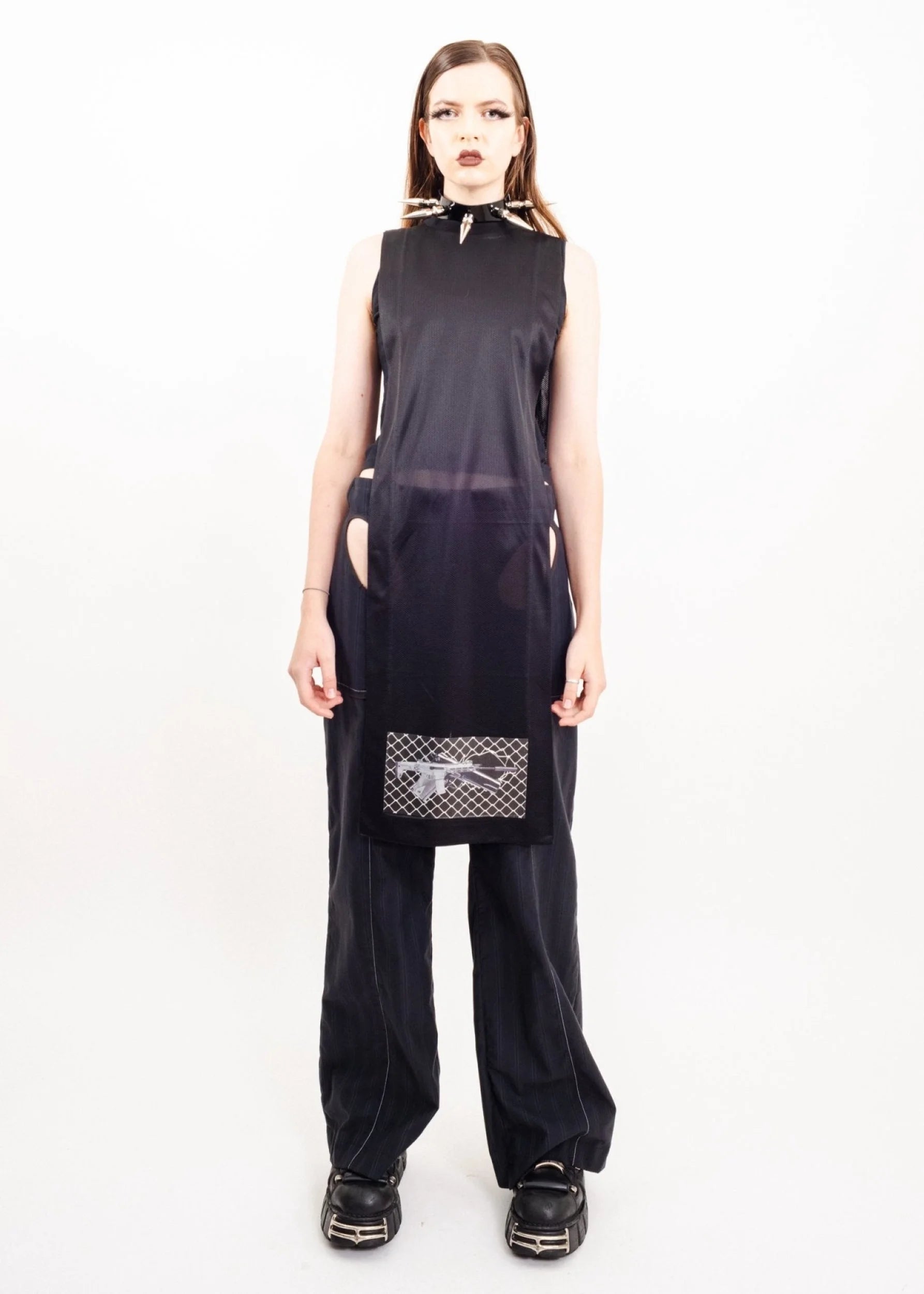 Clark Dean Open side mesh layering piece