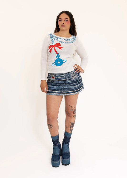 Vivienne Westwood Red Label Orb necklace print graphic long sleeve top