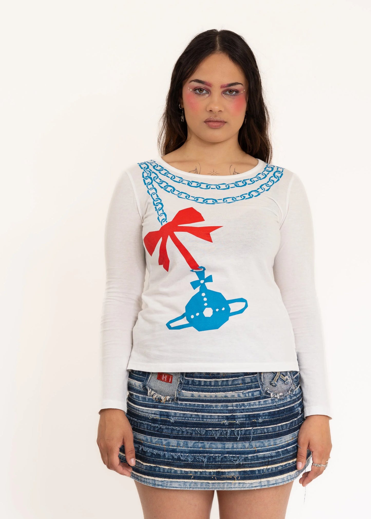 Vivienne Westwood Red Label Orb necklace print graphic long sleeve top