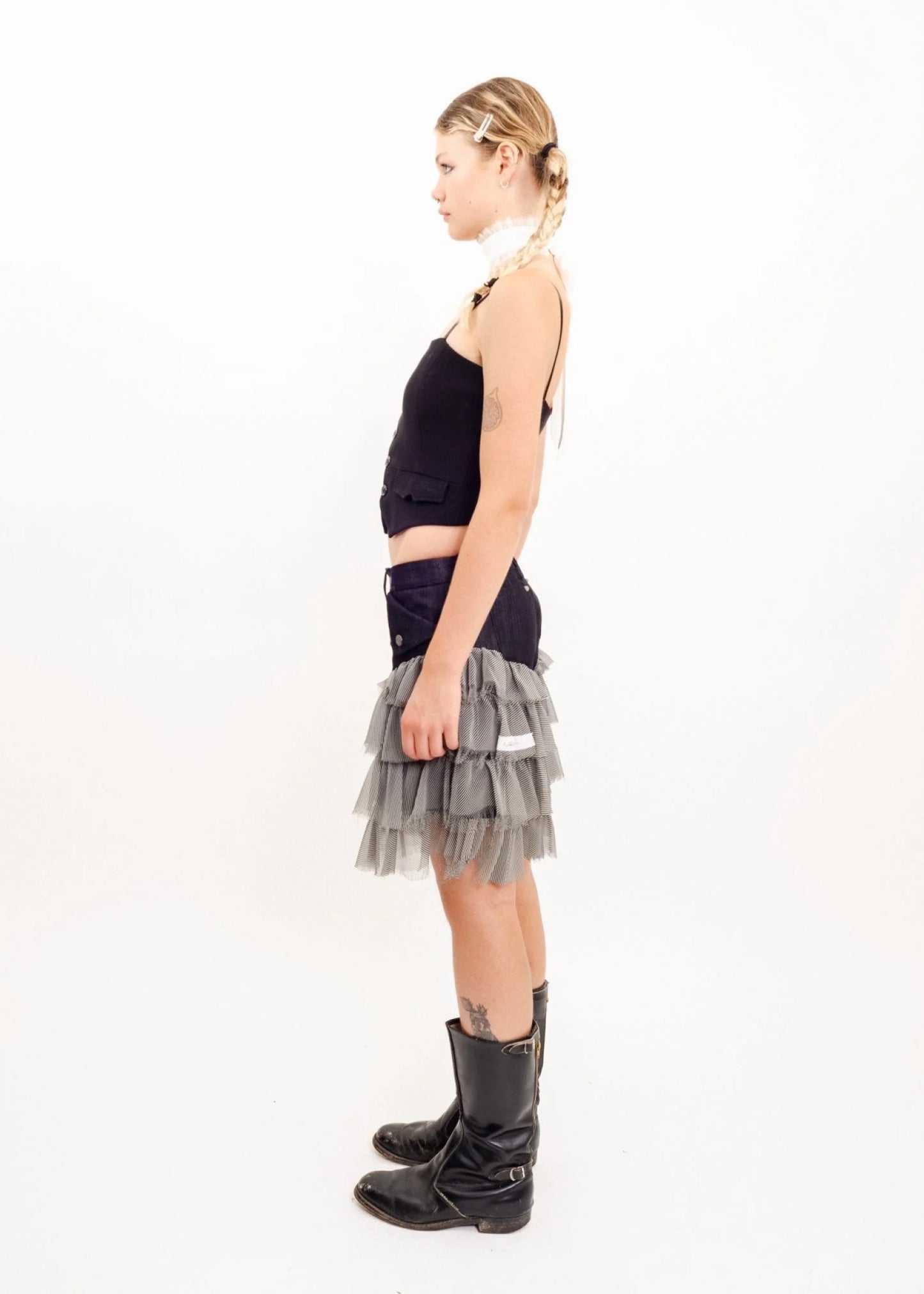 Depth of Scye Organza Trim Ruffle Choker