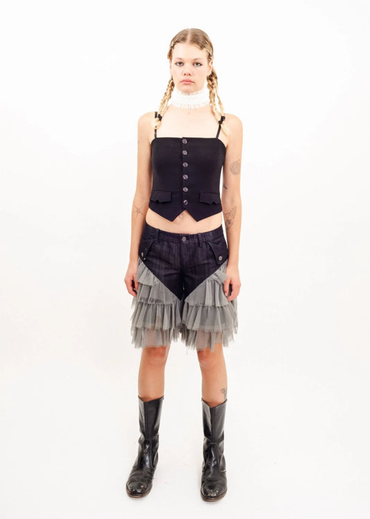 Depth of Scye Organza Trim Ruffle Choker