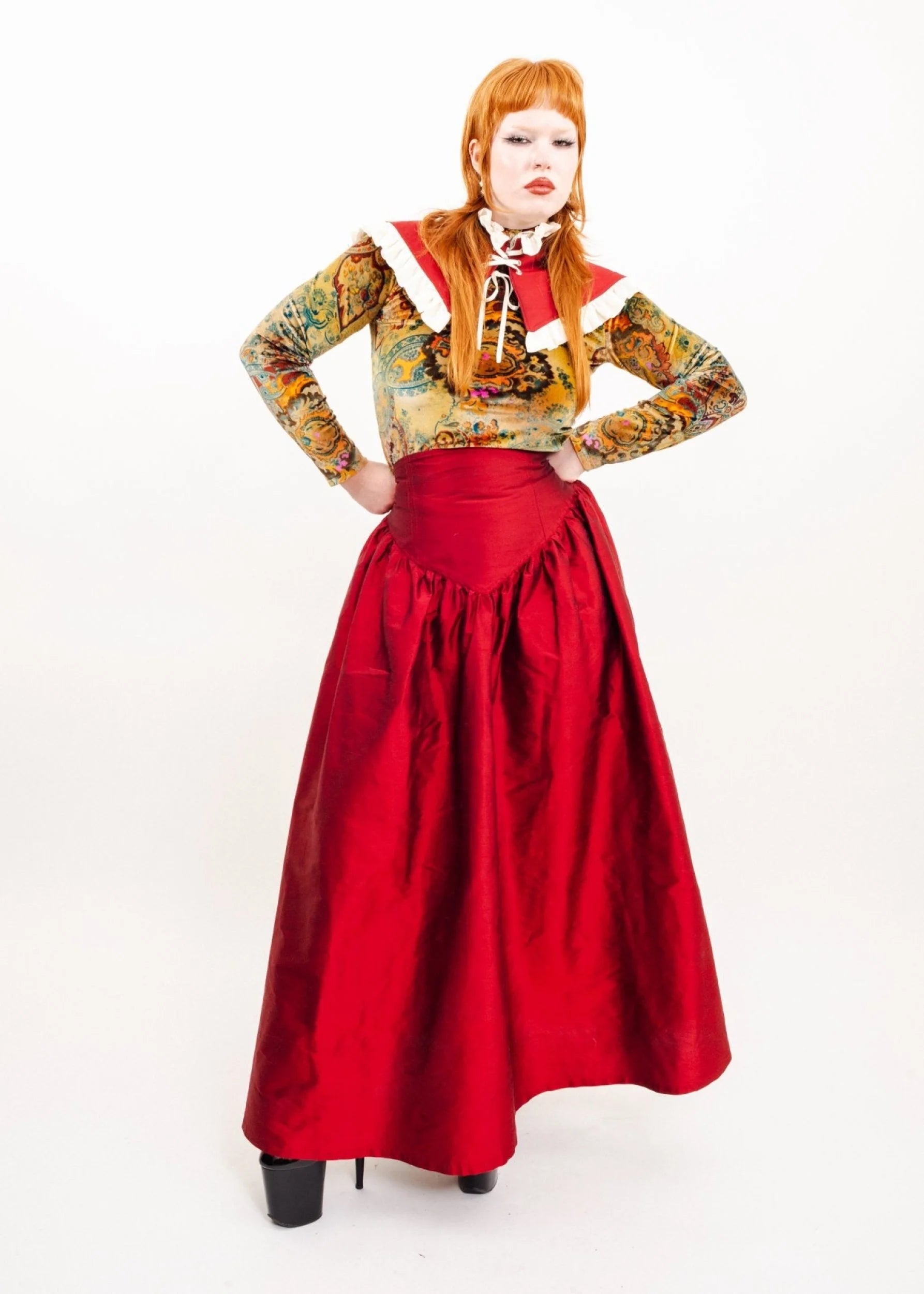 Depth of Scye Paisley velvet top