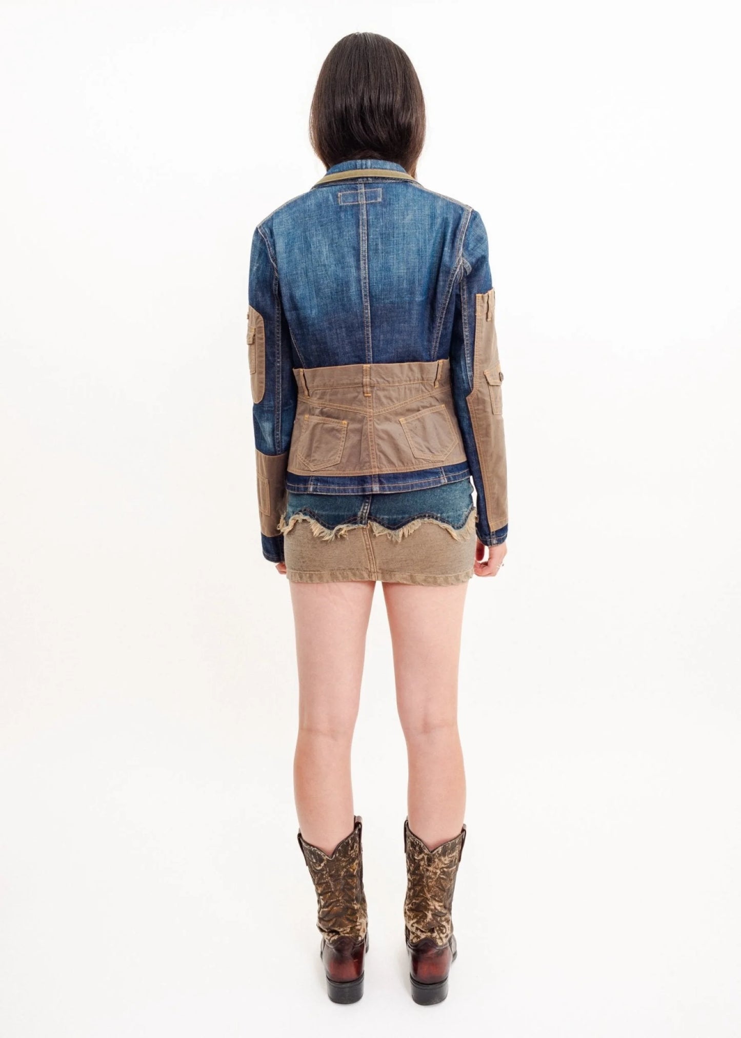 Moschino Jeans Patchwork Denim Jacket