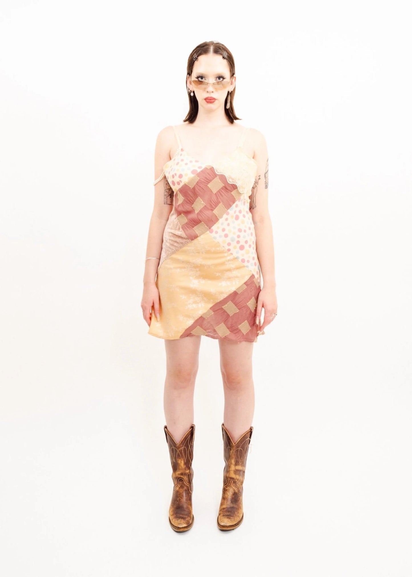 Bizarre Bazaar Patchwork slip dress