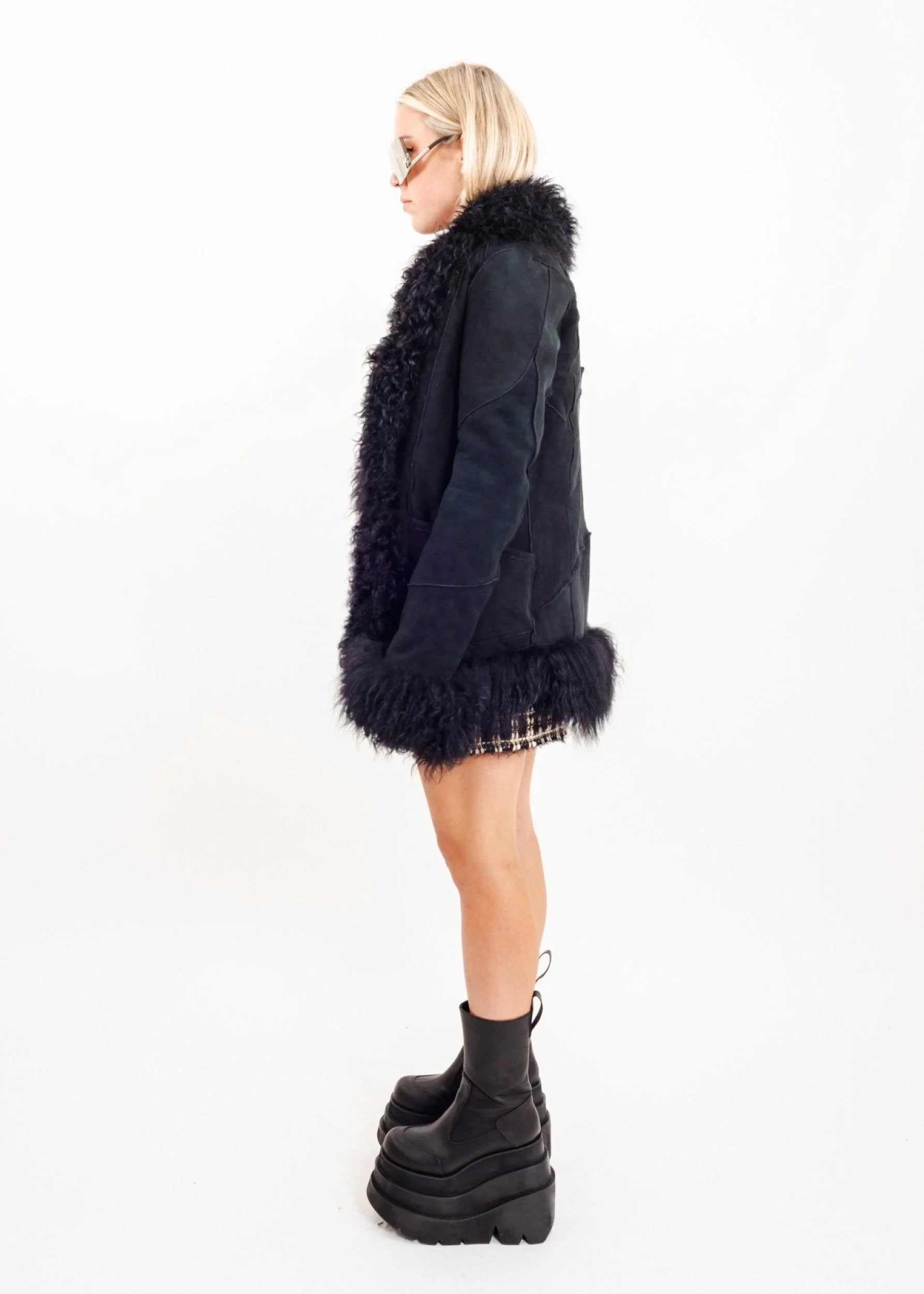 Goa Penny Lane coat with Mongolian sheepskin trims