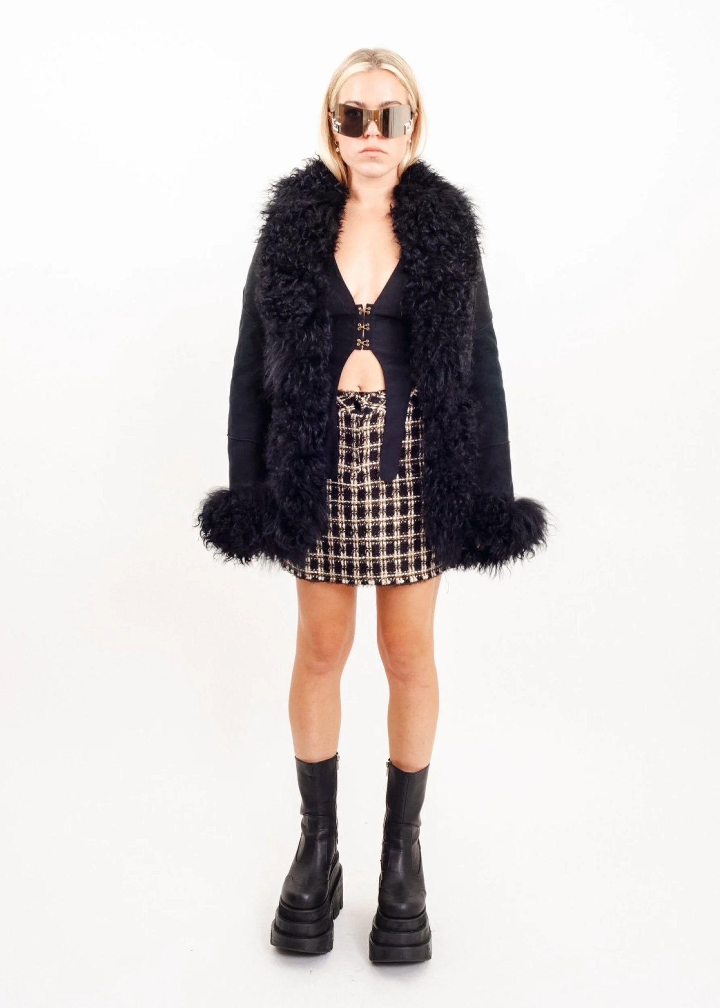 Goa Penny Lane coat with Mongolian sheepskin trims