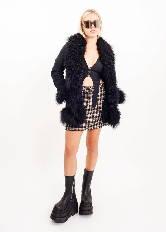 Goa Penny Lane coat with Mongolian sheepskin trims