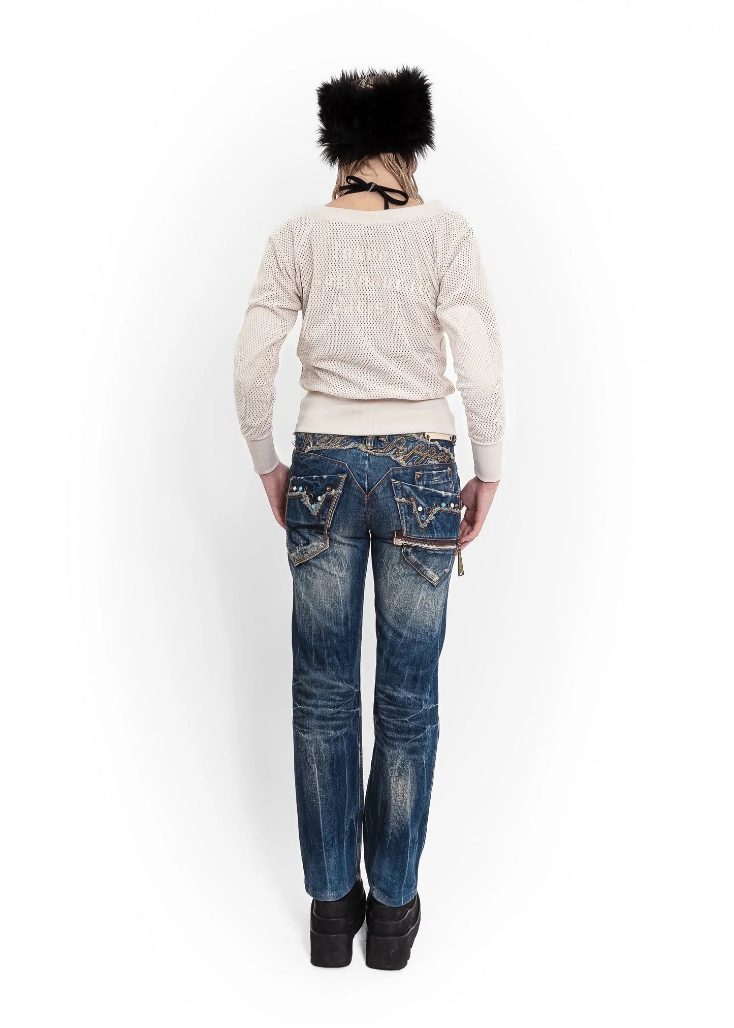 Y-3 Adidas Yohji Yamamoto Perforated cotton mesh track jacket