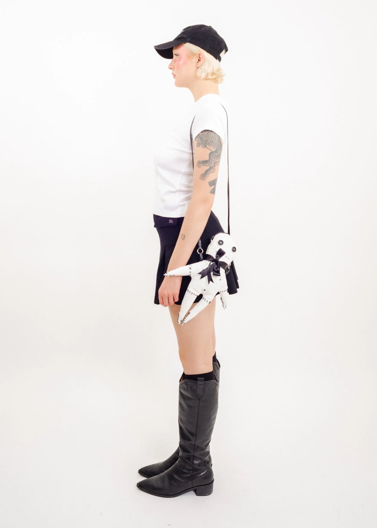 Burberry London Blue Label Pleated wool mini skirt