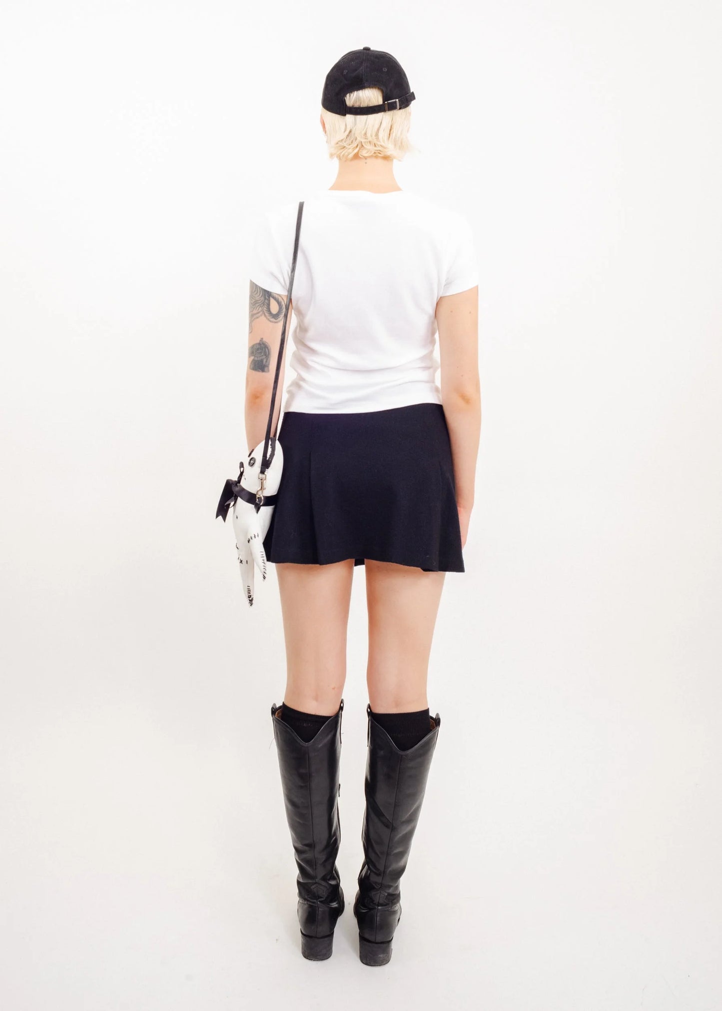 Burberry London Blue Label Pleated wool mini skirt