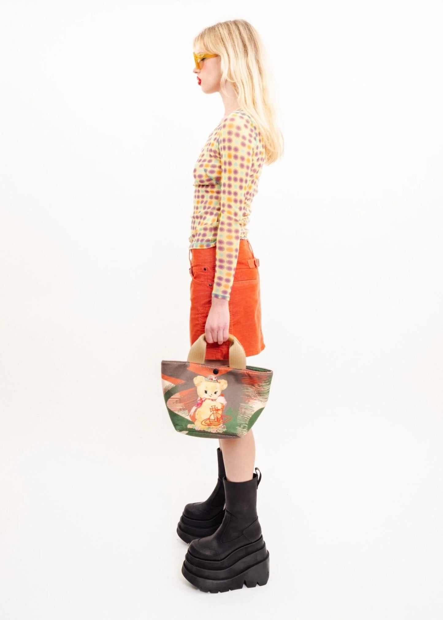 Bizarre Bazaar Print mesh top