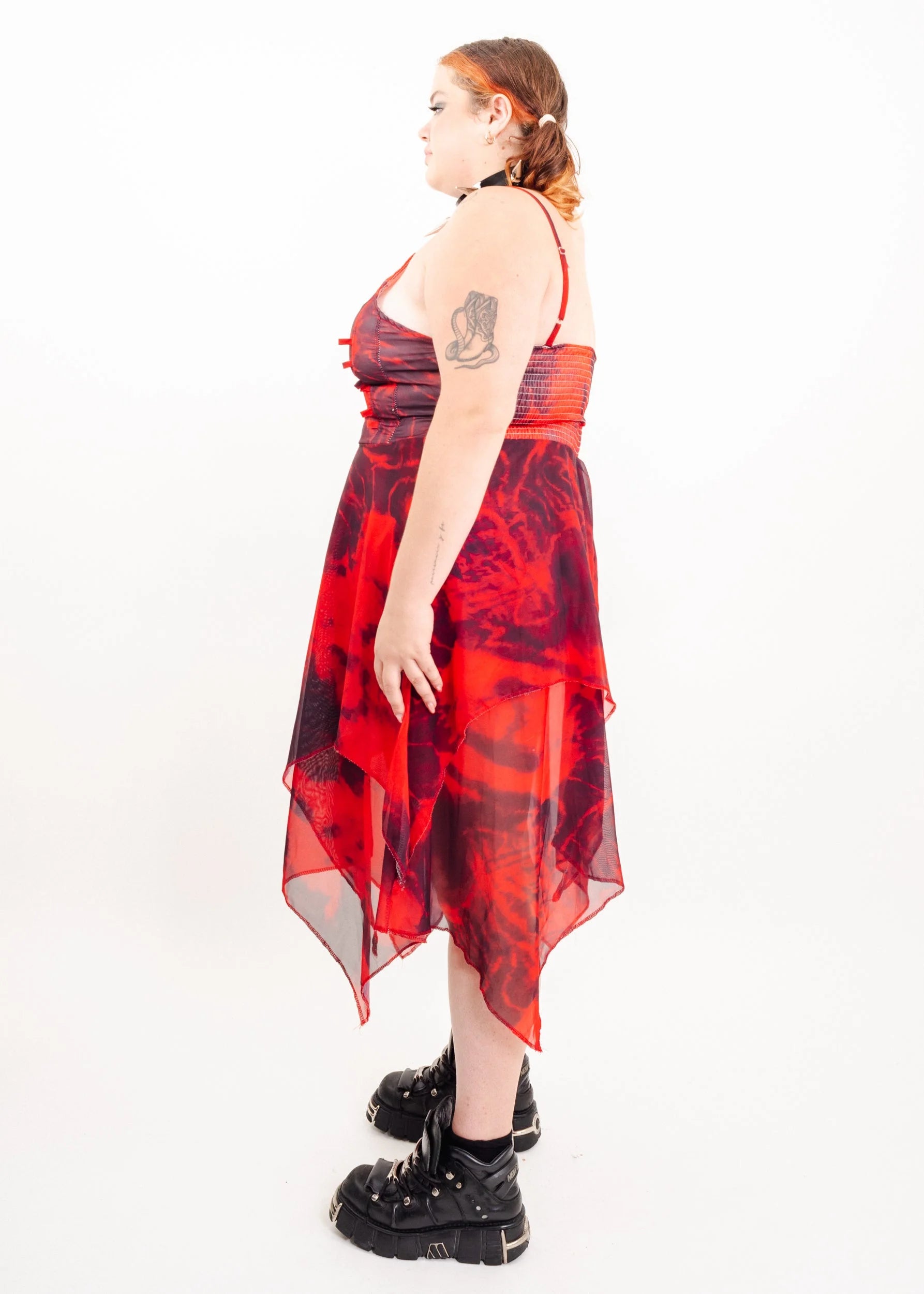 Bizarre Bazaar Punk faerie tie-dyed handkerchief hem dress