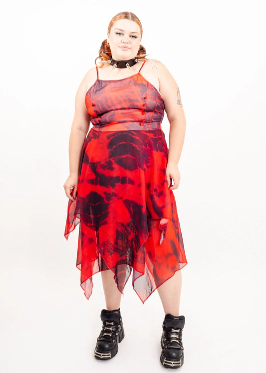 Bizarre Bazaar Punk faerie tie-dyed handkerchief hem dress