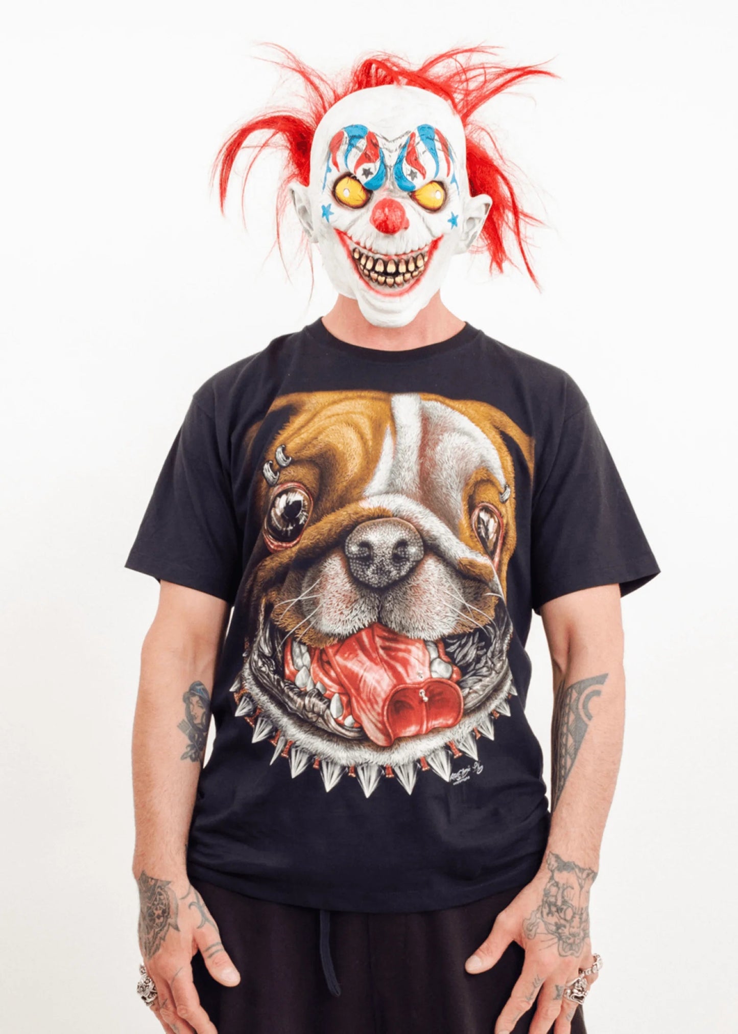 Rock Chang Pug graphic t-shirt with 3D tongue piercing