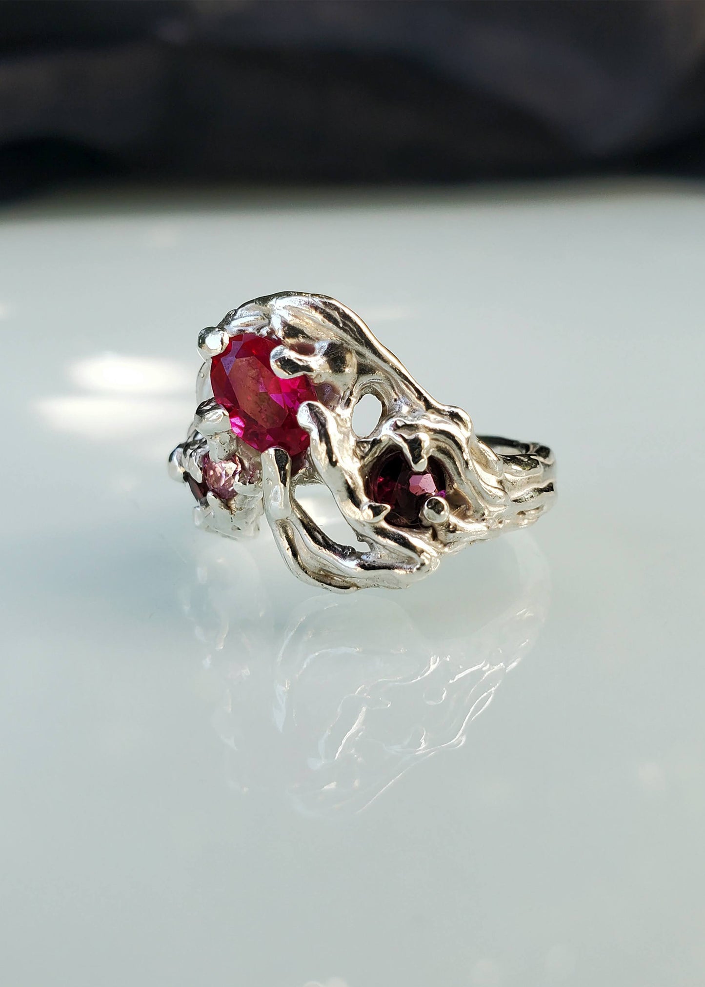 Ruby Wave Ring
