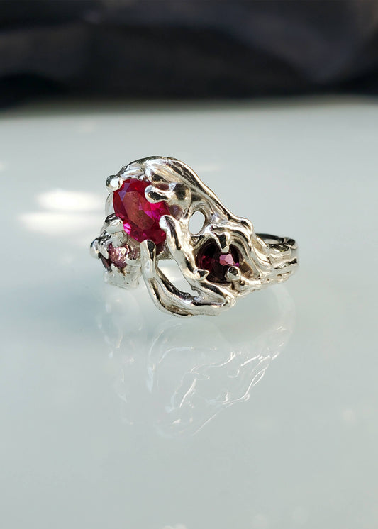 Ruby Wave Ring