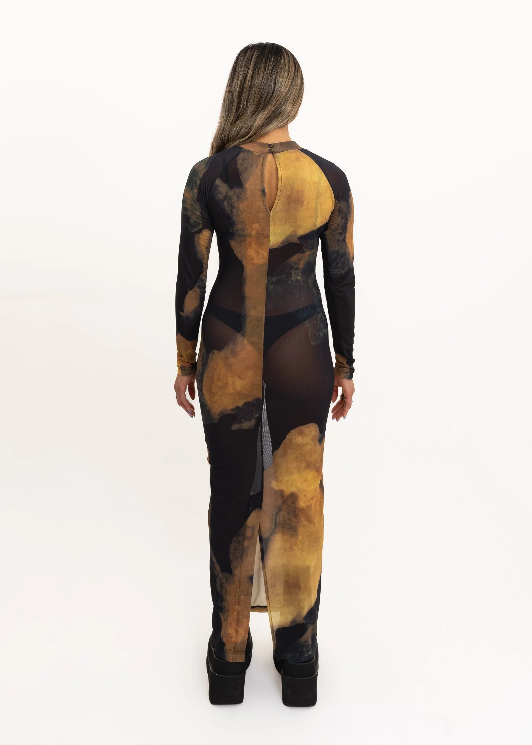Starving Artists Fund Run Baby Run! Dress- Black patterned