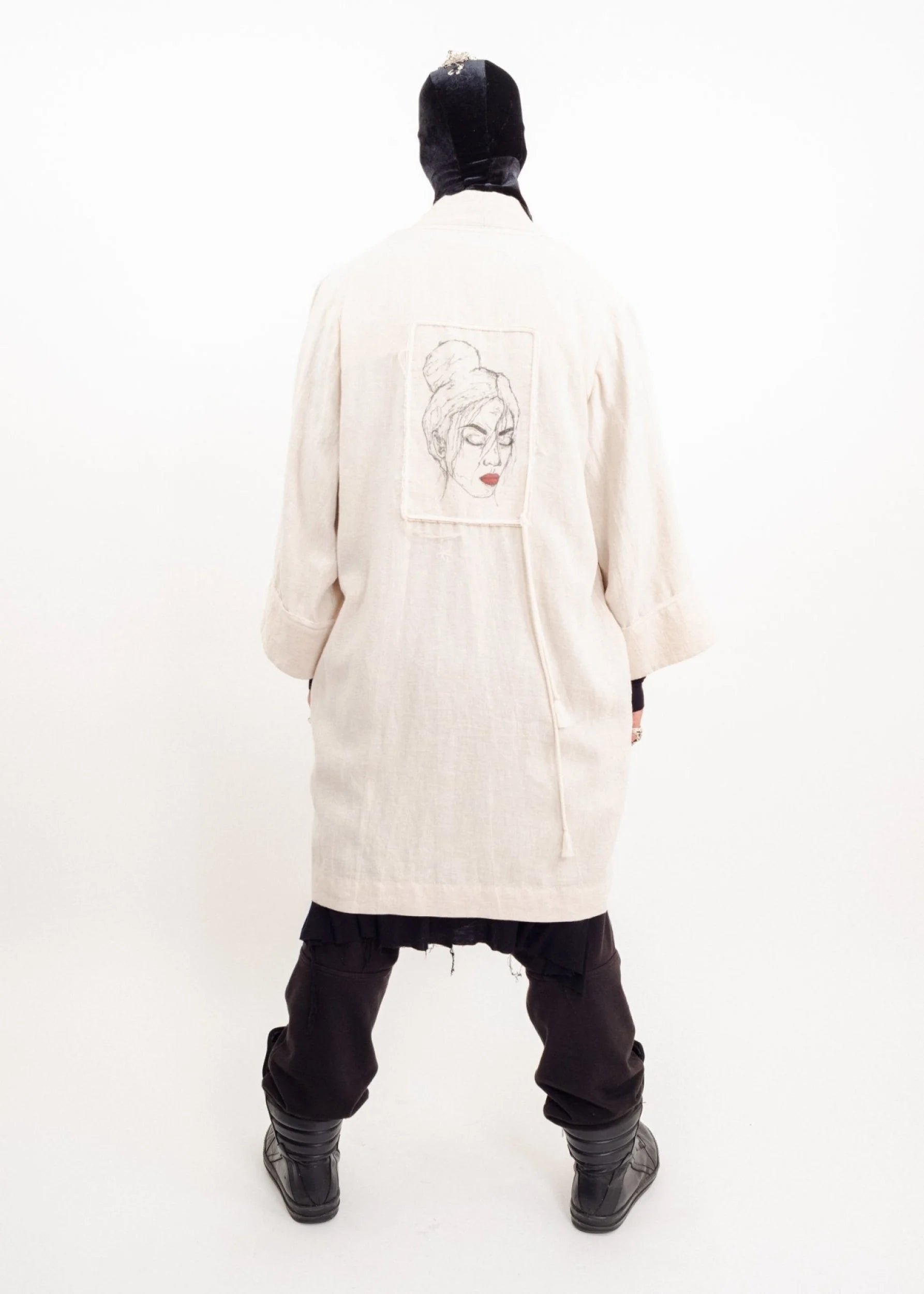 Exomorph by Gemma Proebst Safety pin mohawk velvet hood