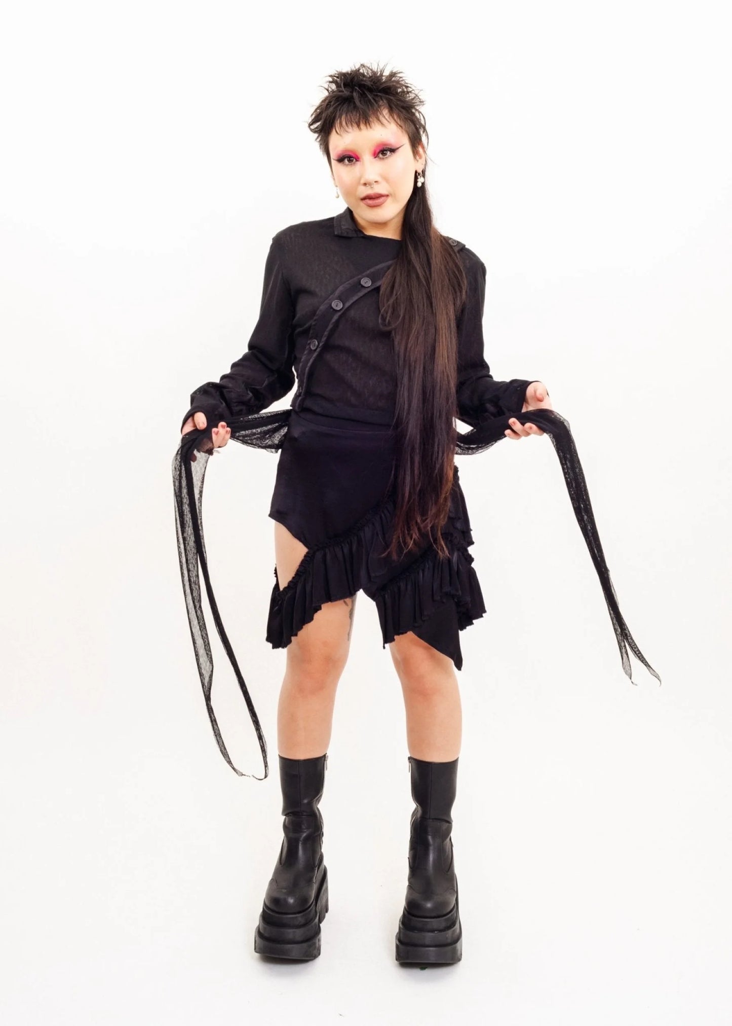 Lady Knuckles Sample mesh jacket with detachable tails