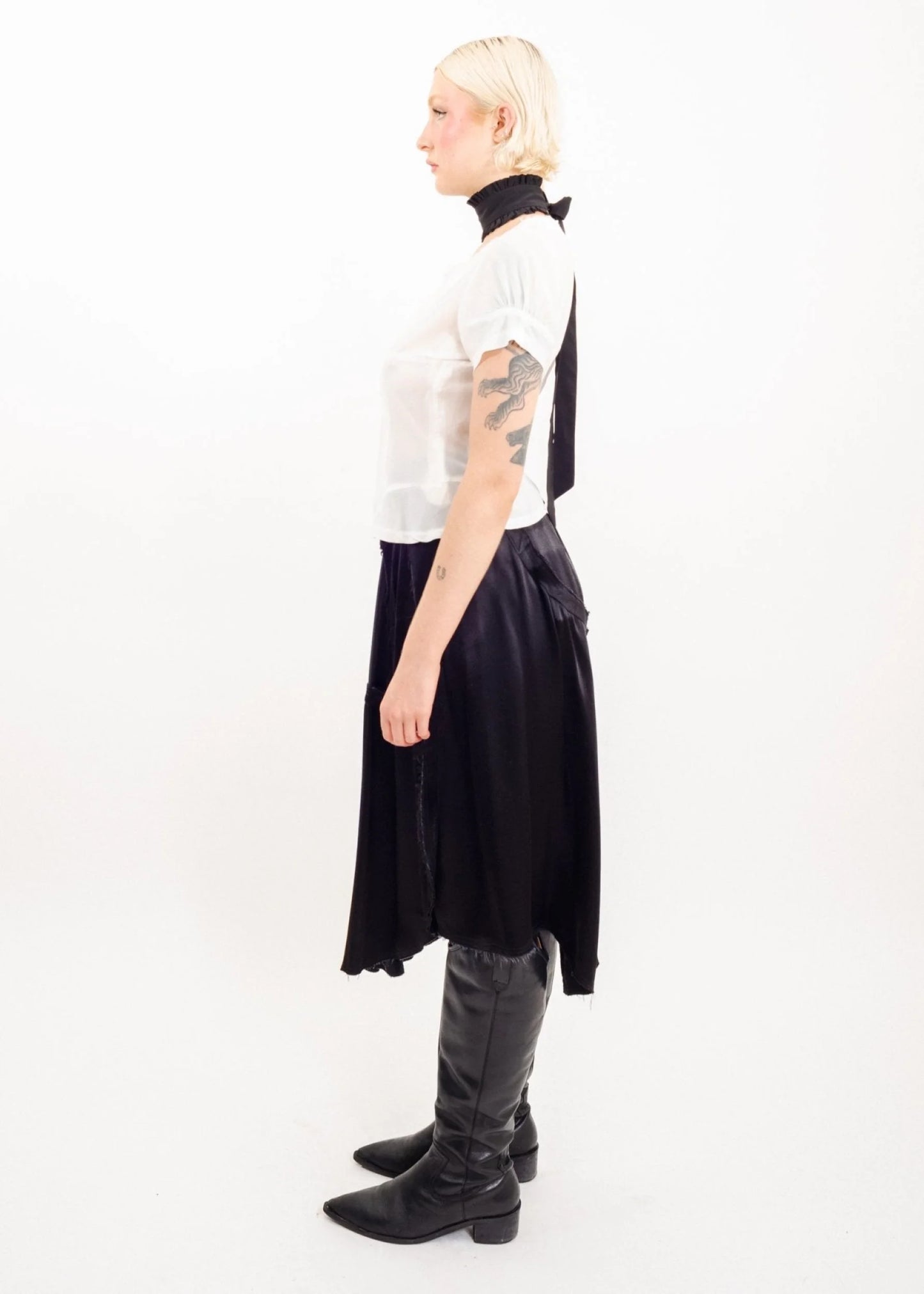Comme des Garçons Comme des Garçons Satin asymmetric skirt