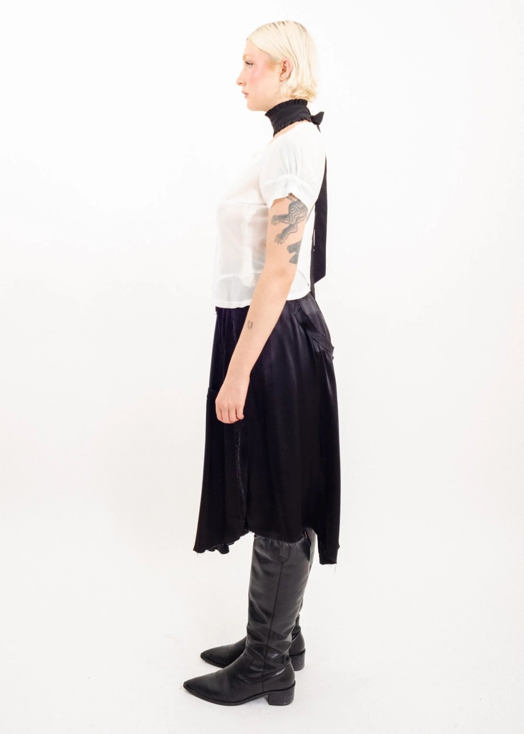 Comme des Garçons Comme des Garçons Satin asymmetric skirt