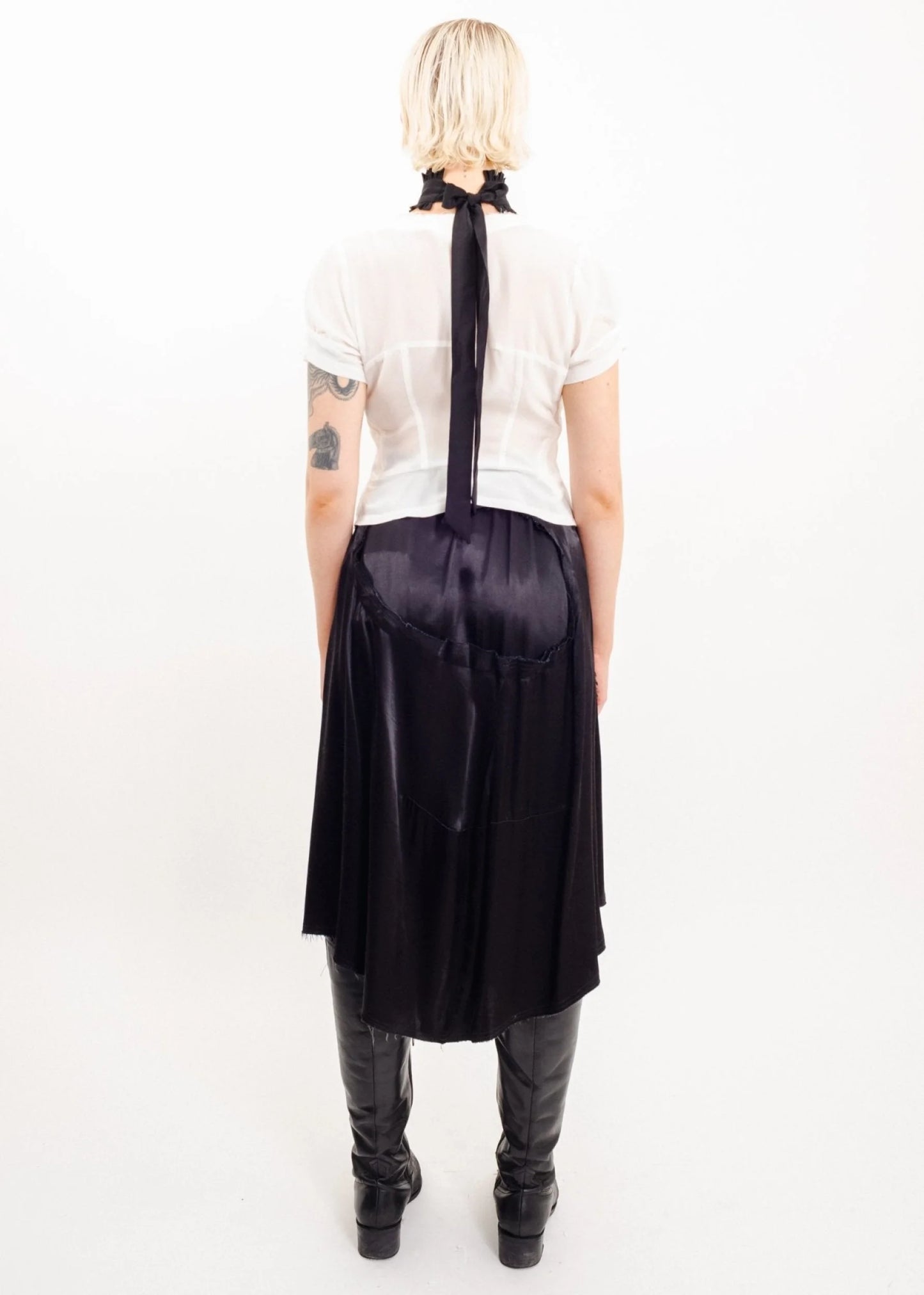 Comme des Garçons Comme des Garçons Satin asymmetric skirt