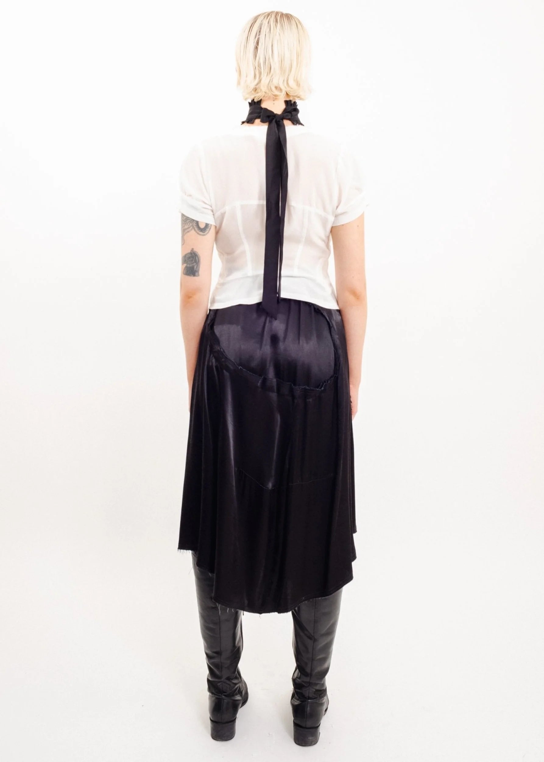 Comme des Garçons Comme des Garçons Satin asymmetric skirt