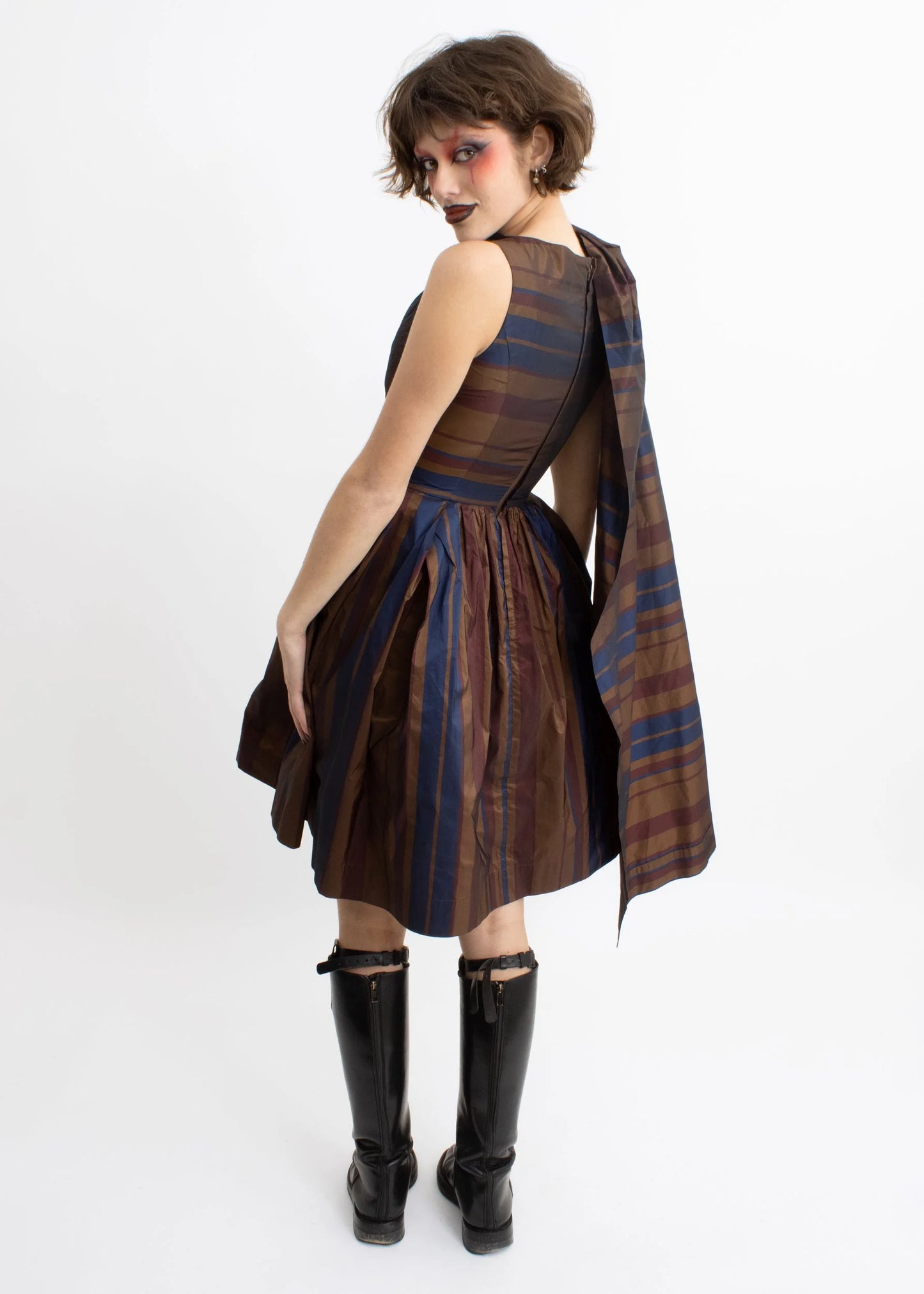 Vivienne Westwood Red Label Taffeta dress with sash/ scarf detail