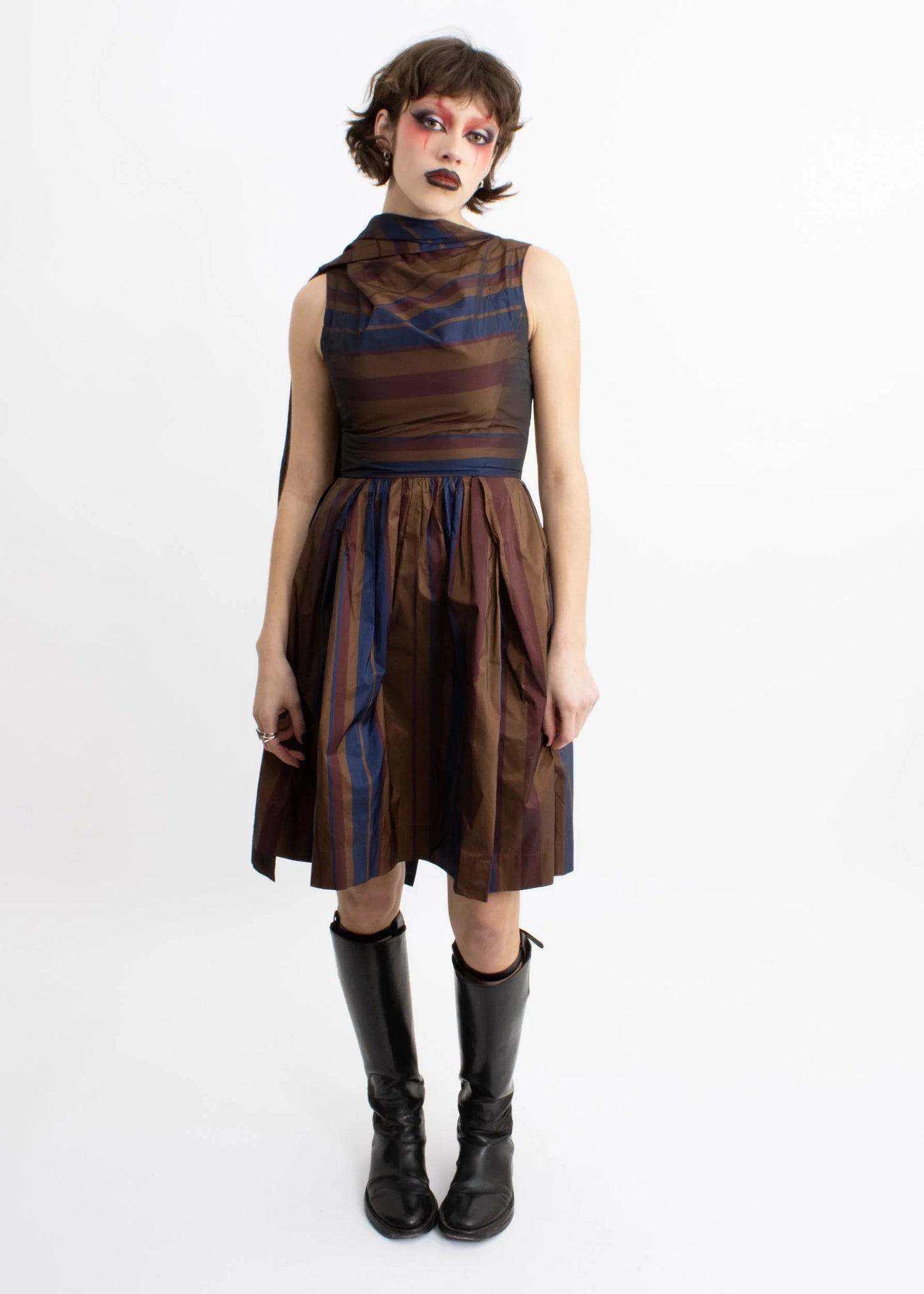 Vivienne Westwood Red Label Taffeta dress with sash/ scarf detail