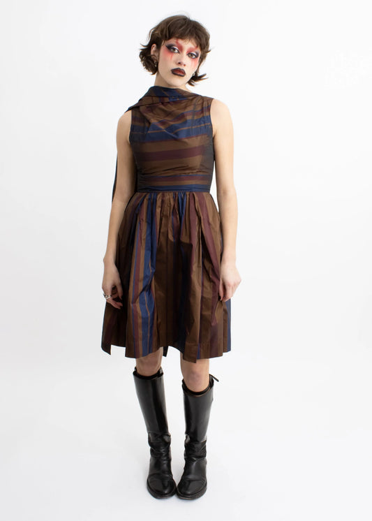 Vivienne Westwood Red Label Taffeta dress with sash/ scarf detail