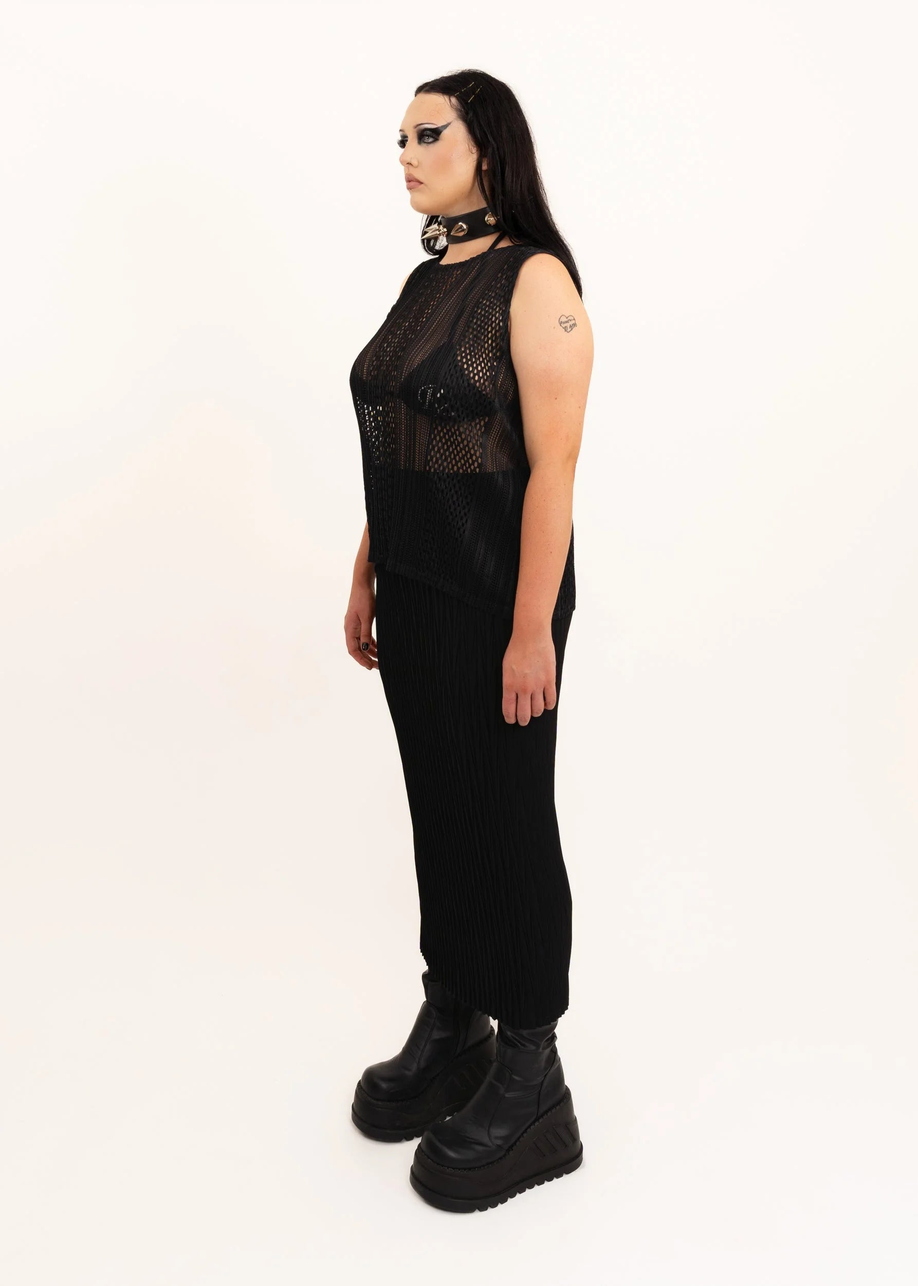 Pleats Please by Issey Miyake Sheer Plissé Tank Top