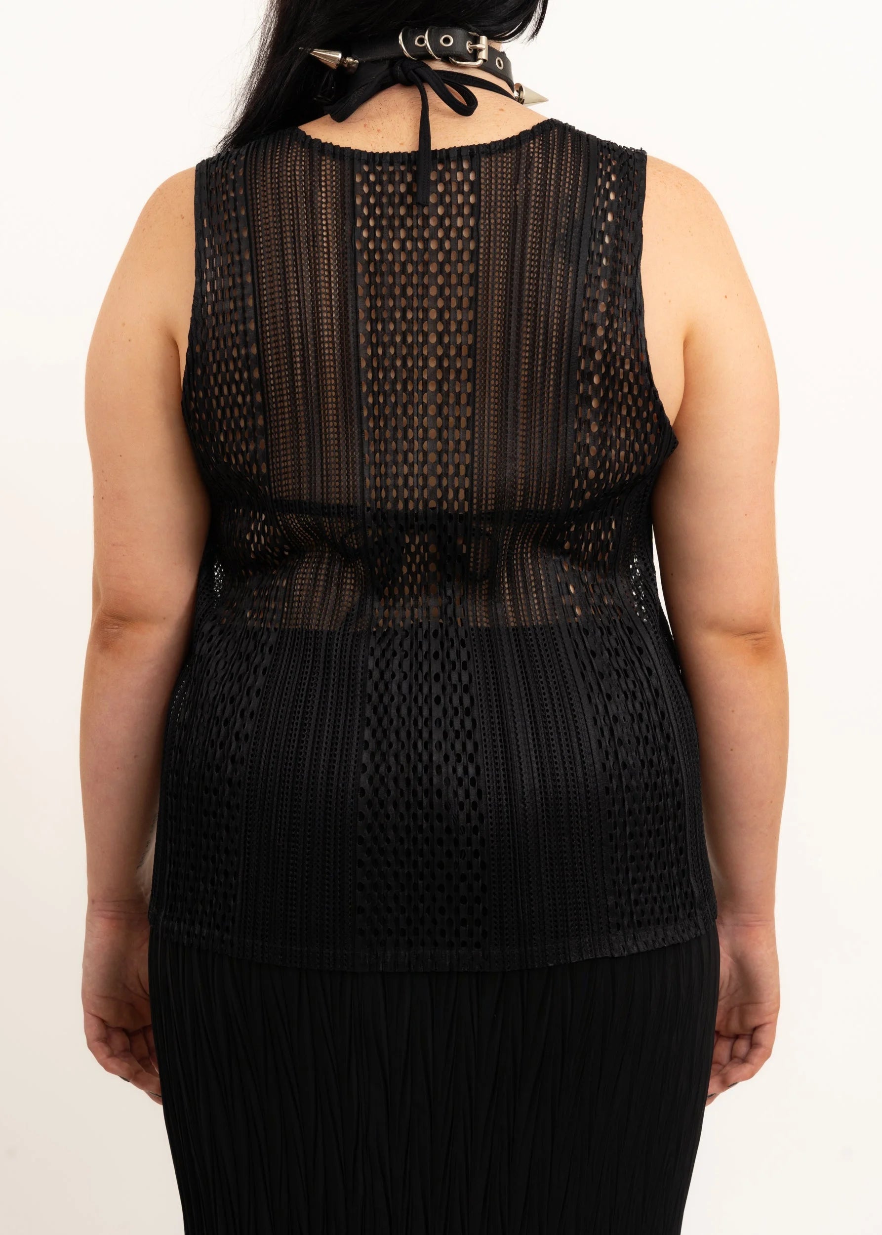 Pleats Please by Issey Miyake Sheer Plissé Tank Top
