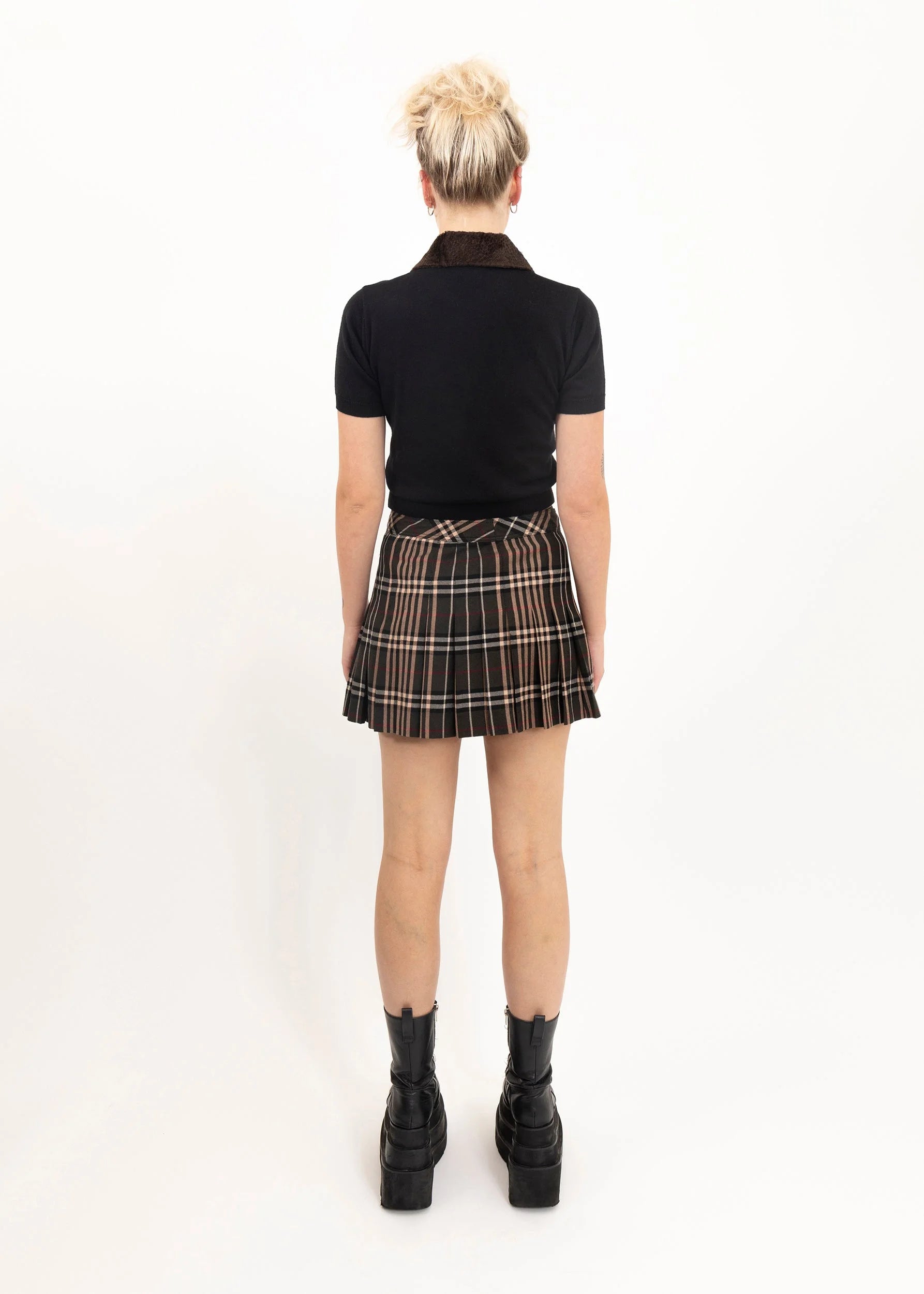 Versace Jeans Couture Short sleeve cardigan with faux fur collar