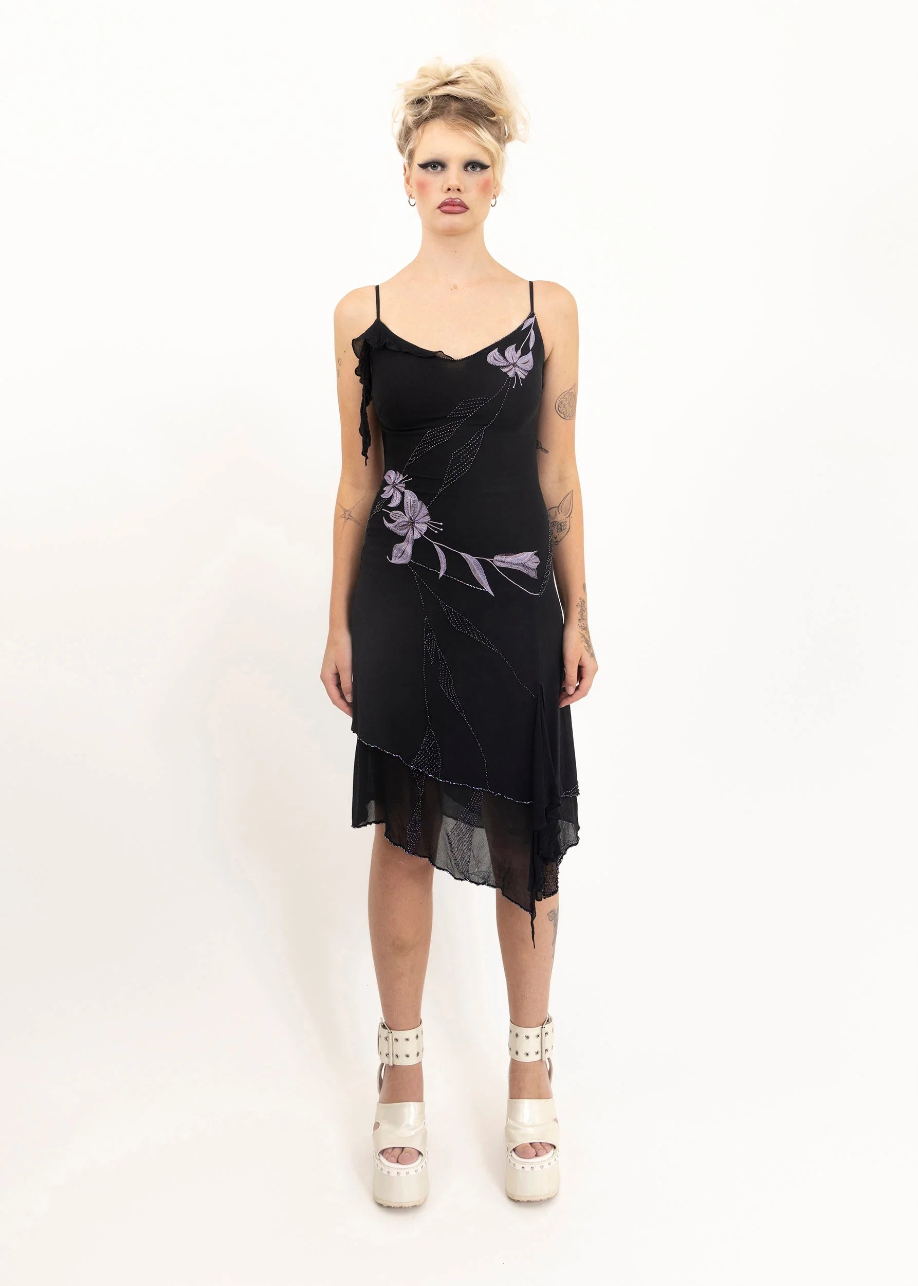 Karen Millen Silk beaded asymmetric faerie style dress Bizarre Bazaar Karen Millen Silk beaded asymmetric faerie style dress Bizarre Bazaar