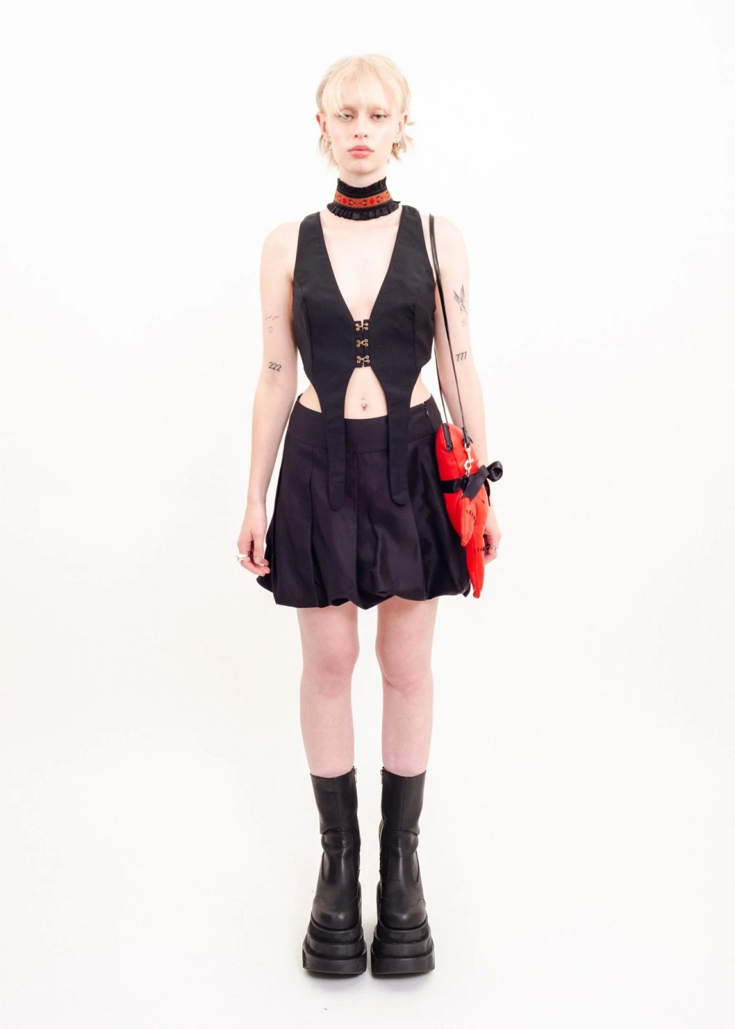 Ato Silk blend bubble skirt