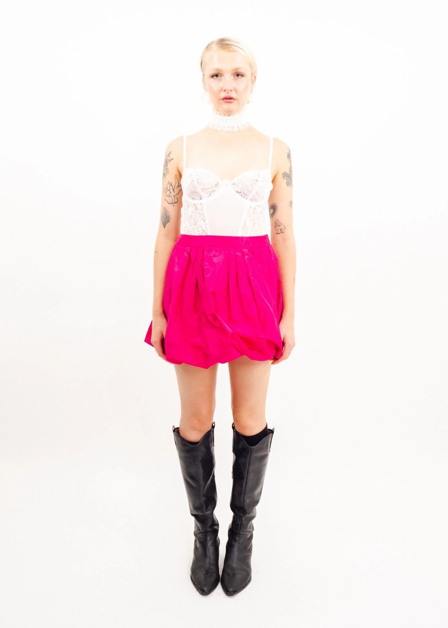 Miu Miu Silk bubble skirt