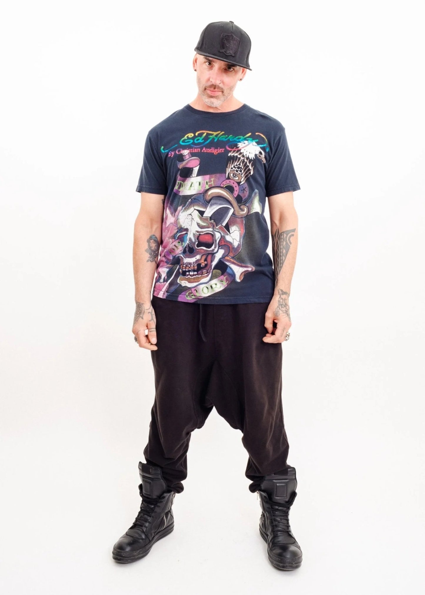 Ed Hardy by Christian Audigier Skull Tattoo Graphic T-shirt