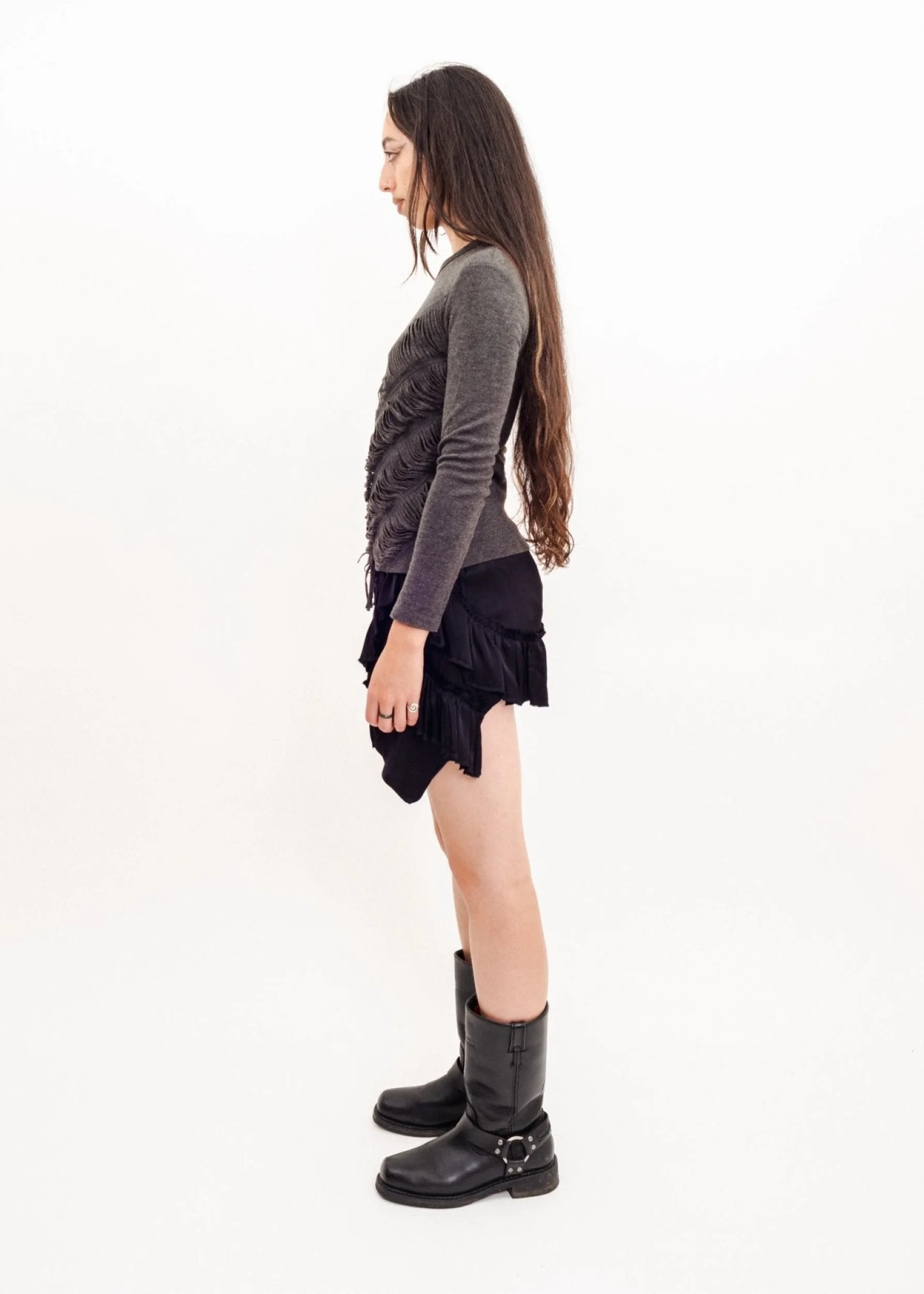 Jean Paul Gaultier Femme Slashed knit jumper