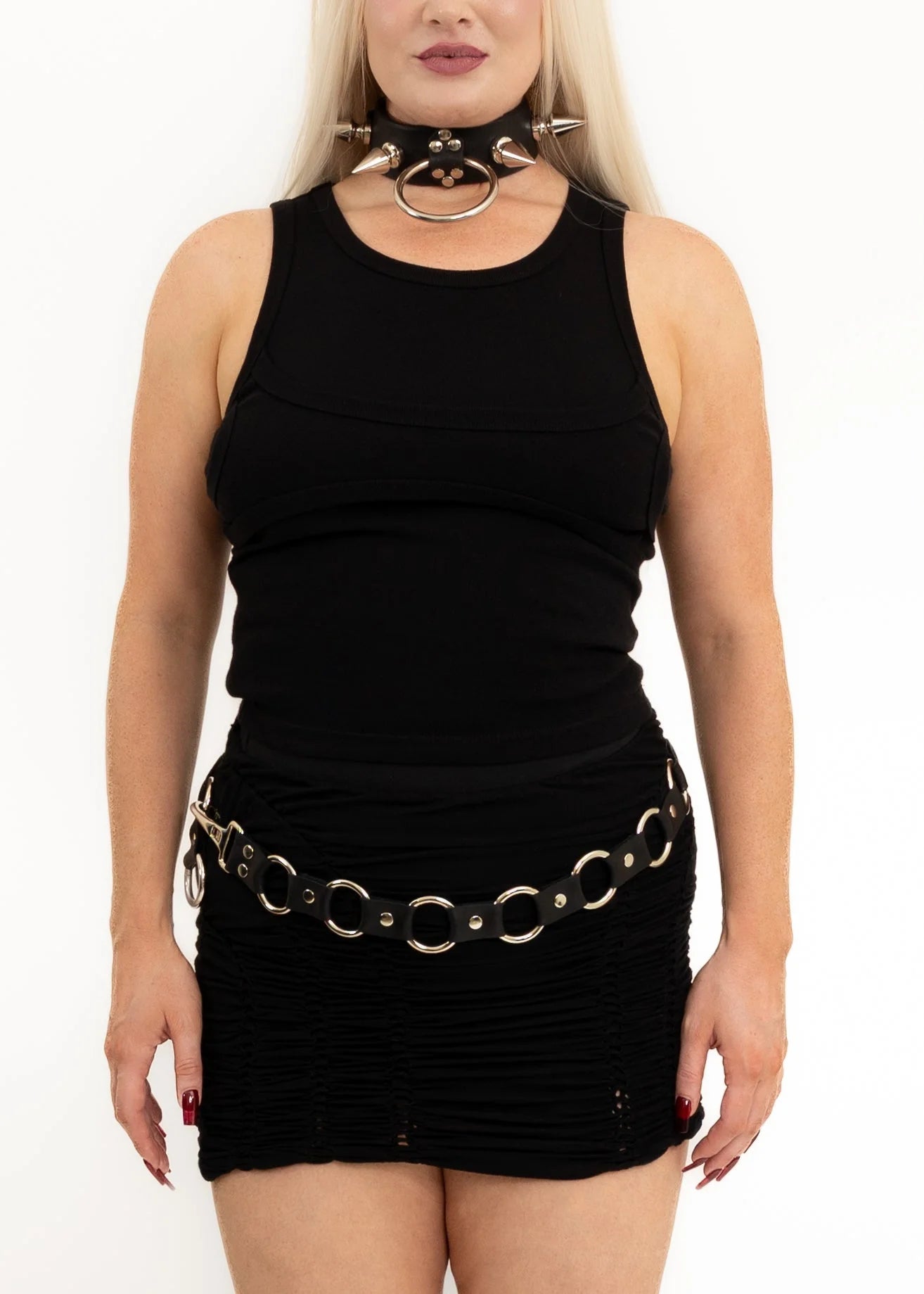 Exomorph by Gemma Proebst Spiked Leather O-ring Choker